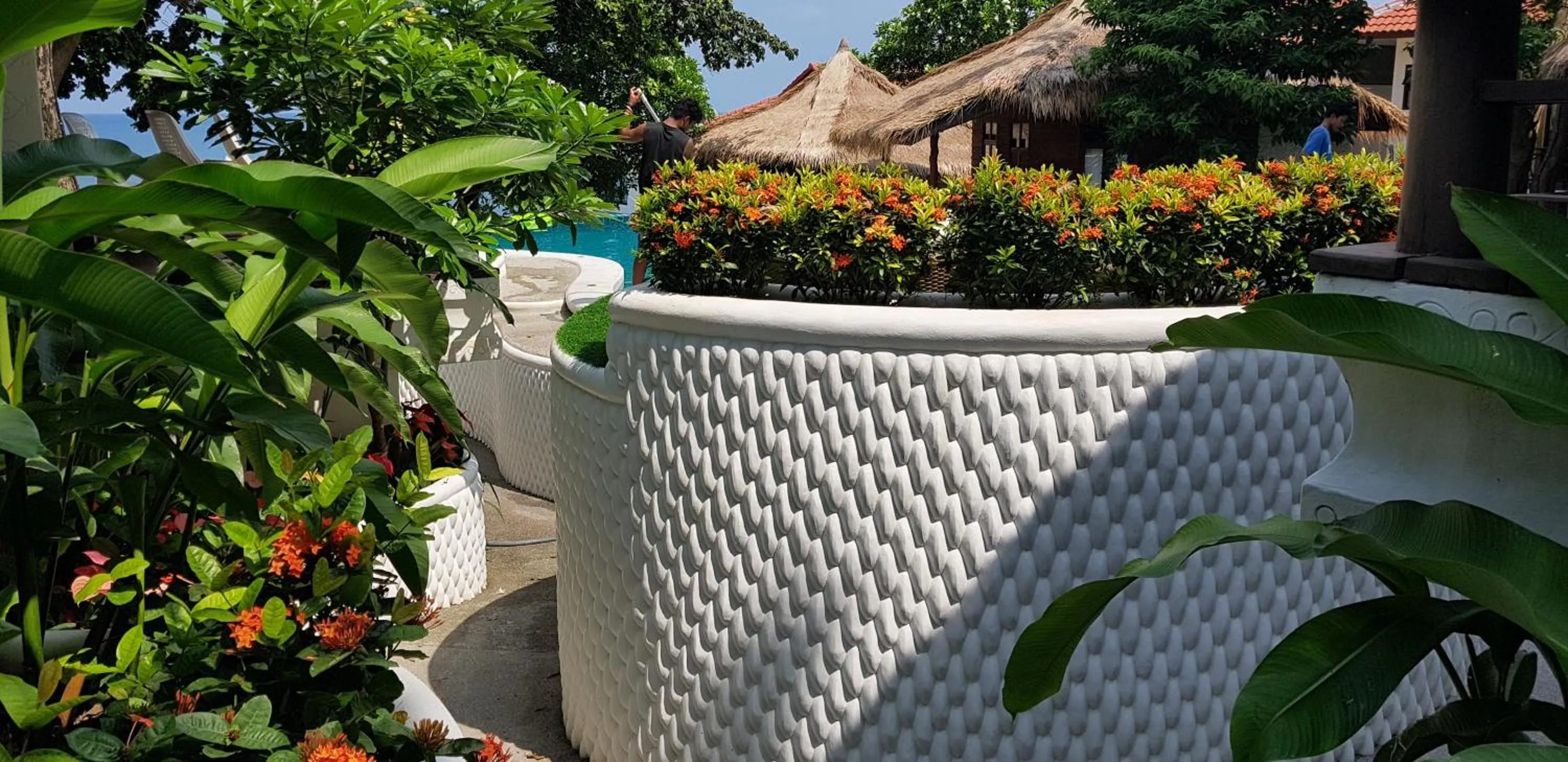 Garden view in Clear View Resort