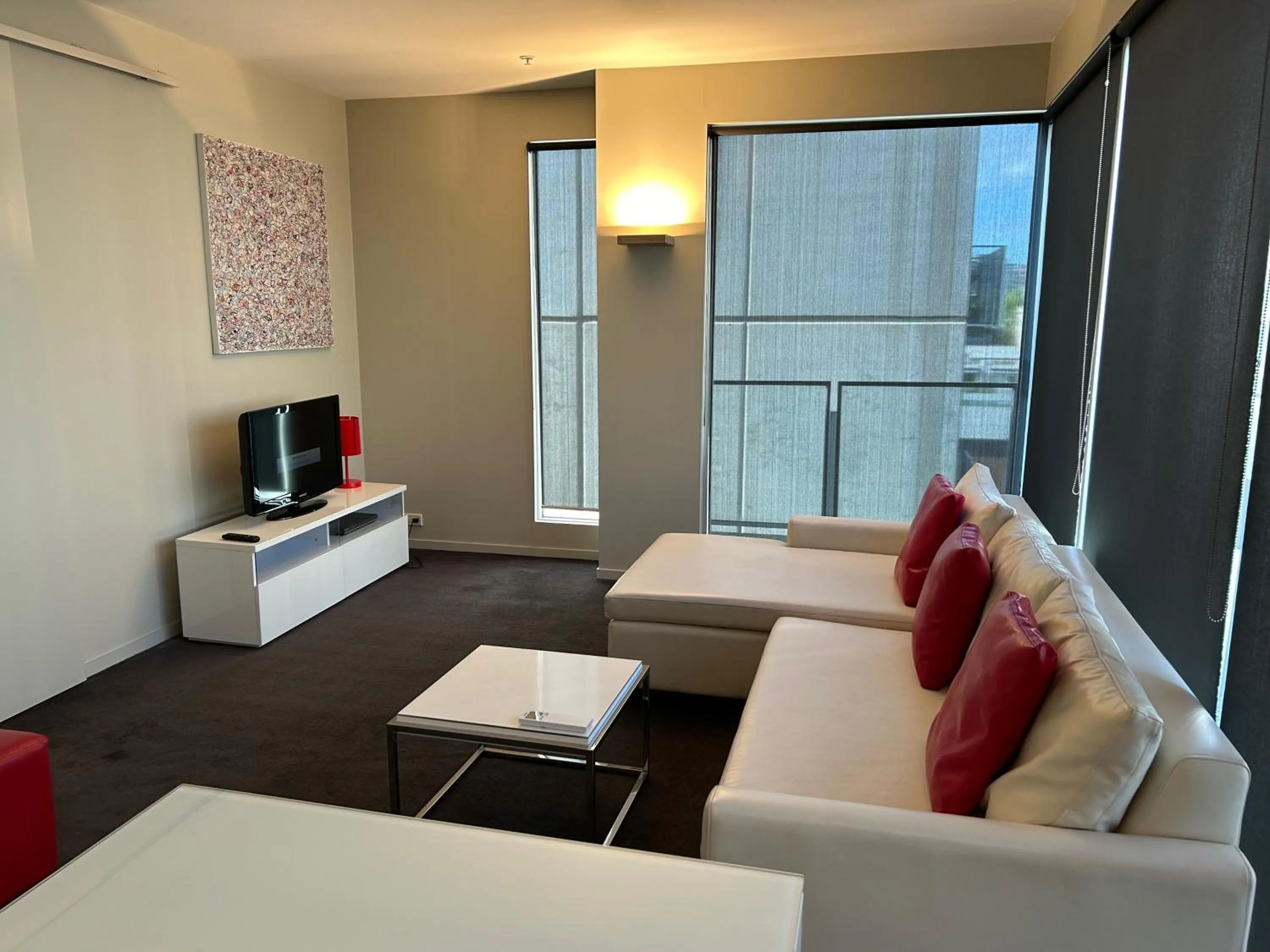 Living room in Adele Apartment Hotel East Melbourne