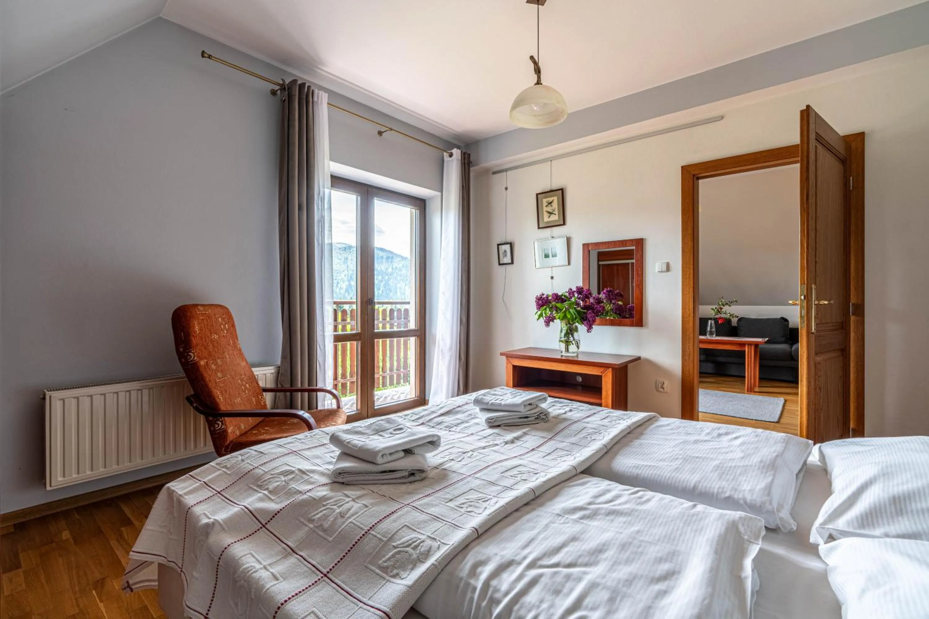 Bed in Willa Serafin-basen, sauny i jacuzzi w Willa Baciarka dodatkowo płatne