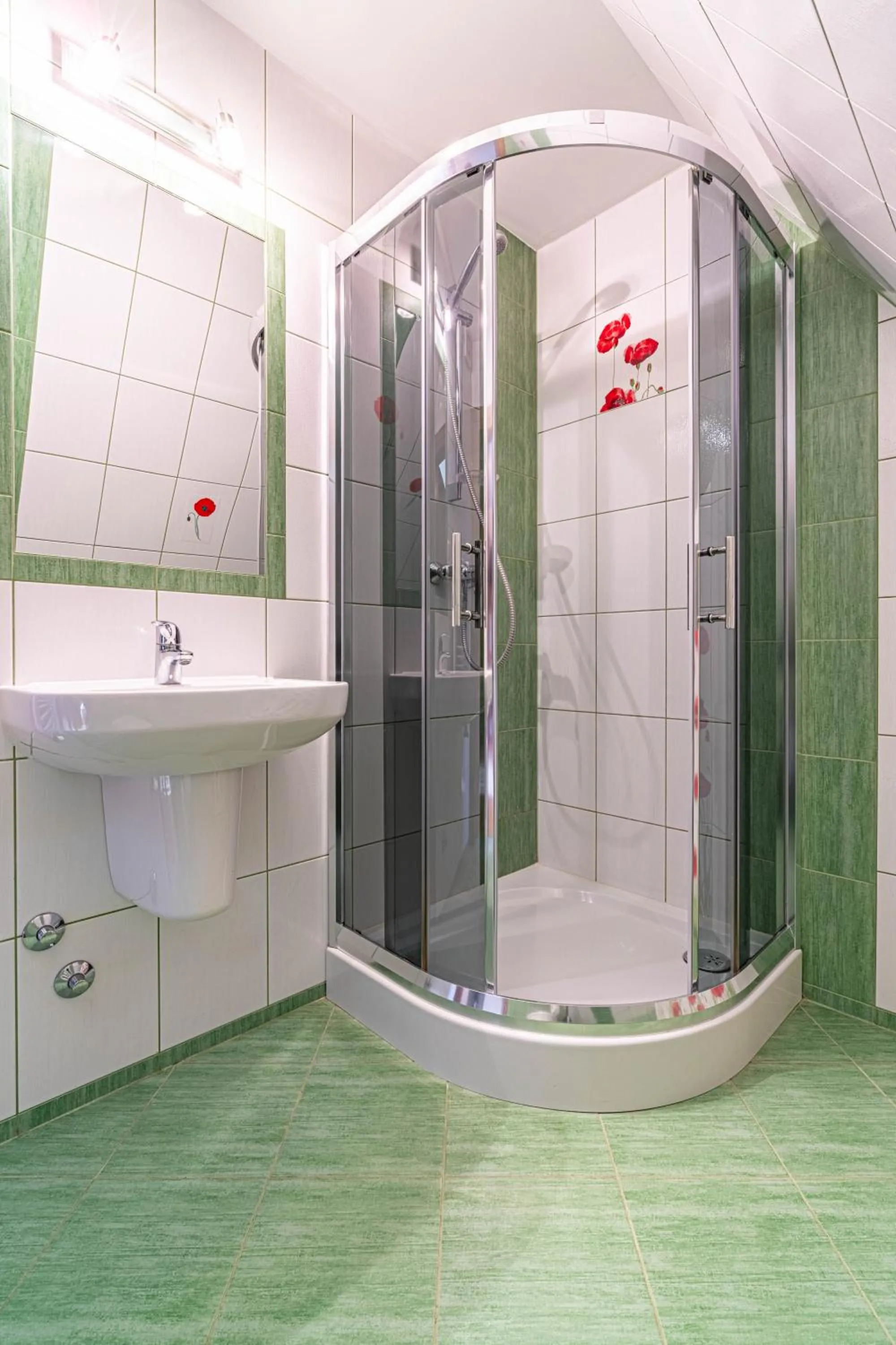 Shower in Willa Serafin-basen, sauny i jacuzzi w Willa Baciarka dodatkowo płatne