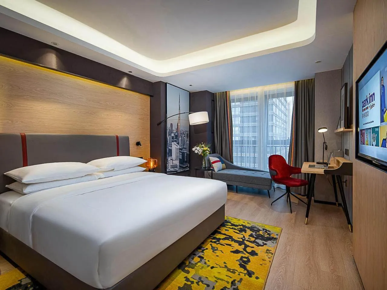 Bed in Park Inn by Radisson Chongqing Yuelai International Expo Center