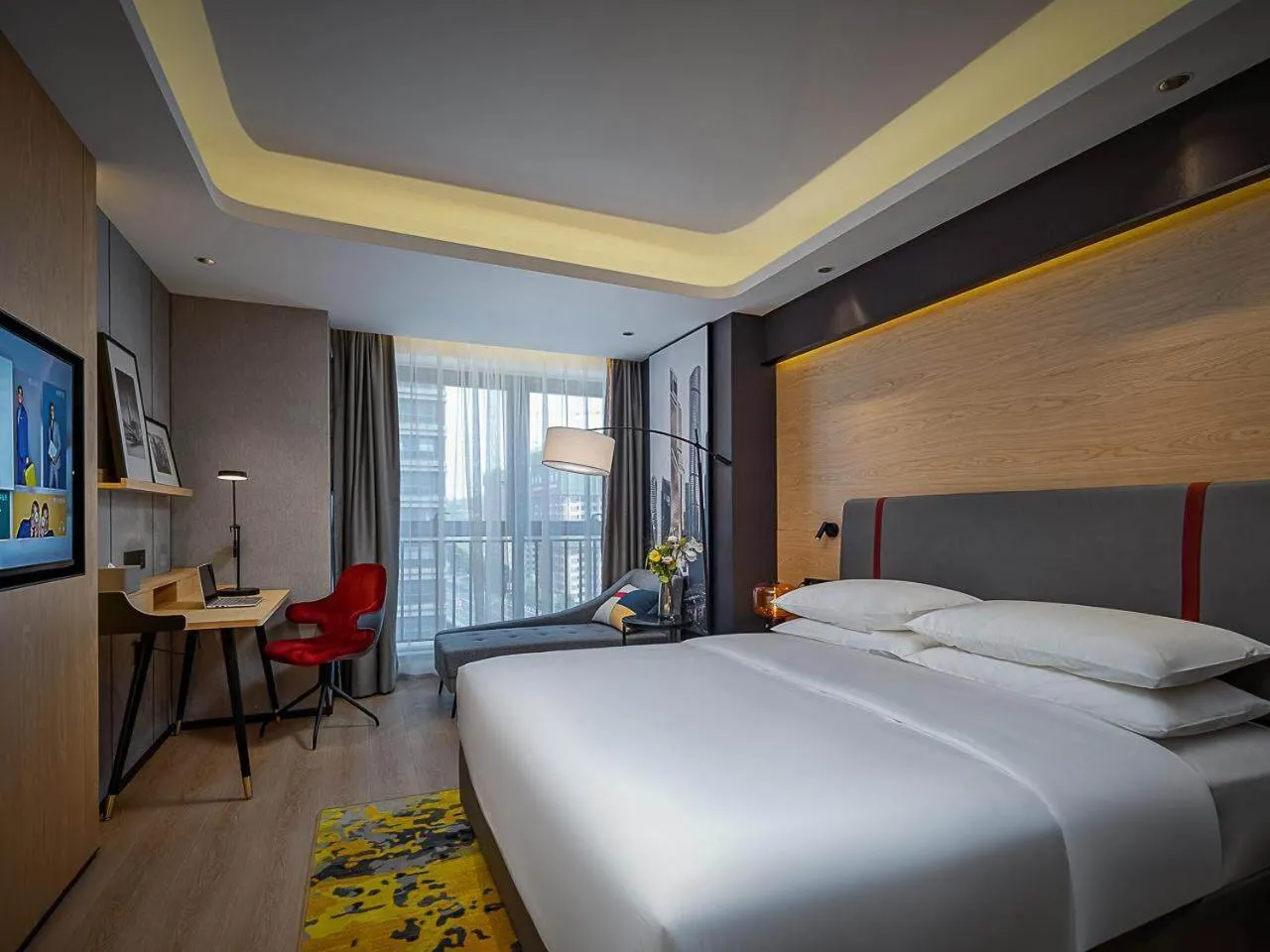 Bed in Park Inn by Radisson Chongqing Yuelai International Expo Center