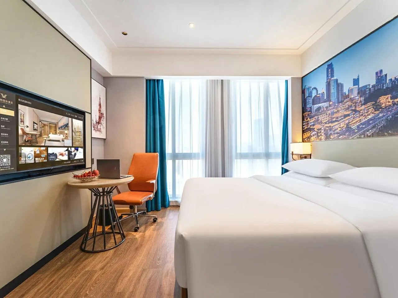 Bed in Vienna International Hotel Chongqing Jiangbeizui Financial Center