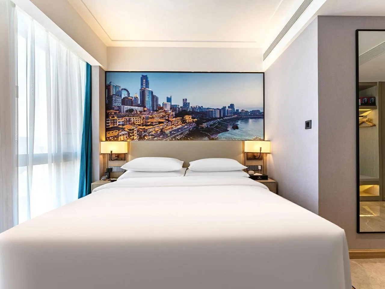 Bed in Vienna International Hotel Chongqing Jiangbeizui Financial Center