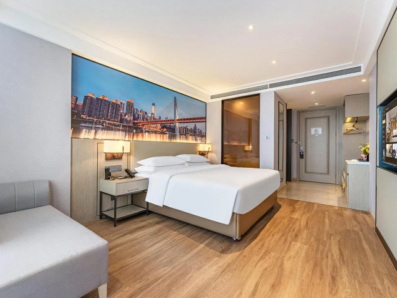 Bed in Vienna International Hotel Chongqing Jiangbeizui Financial Center