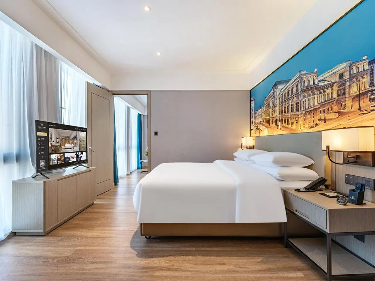 Bed in Vienna International Hotel Chongqing Jiangbeizui Financial Center