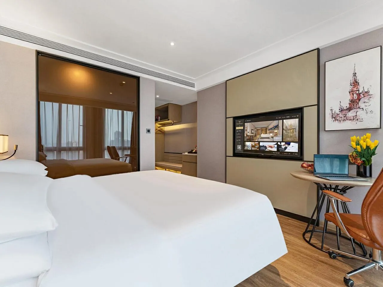 Bed in Vienna International Hotel Chongqing Jiangbeizui Financial Center