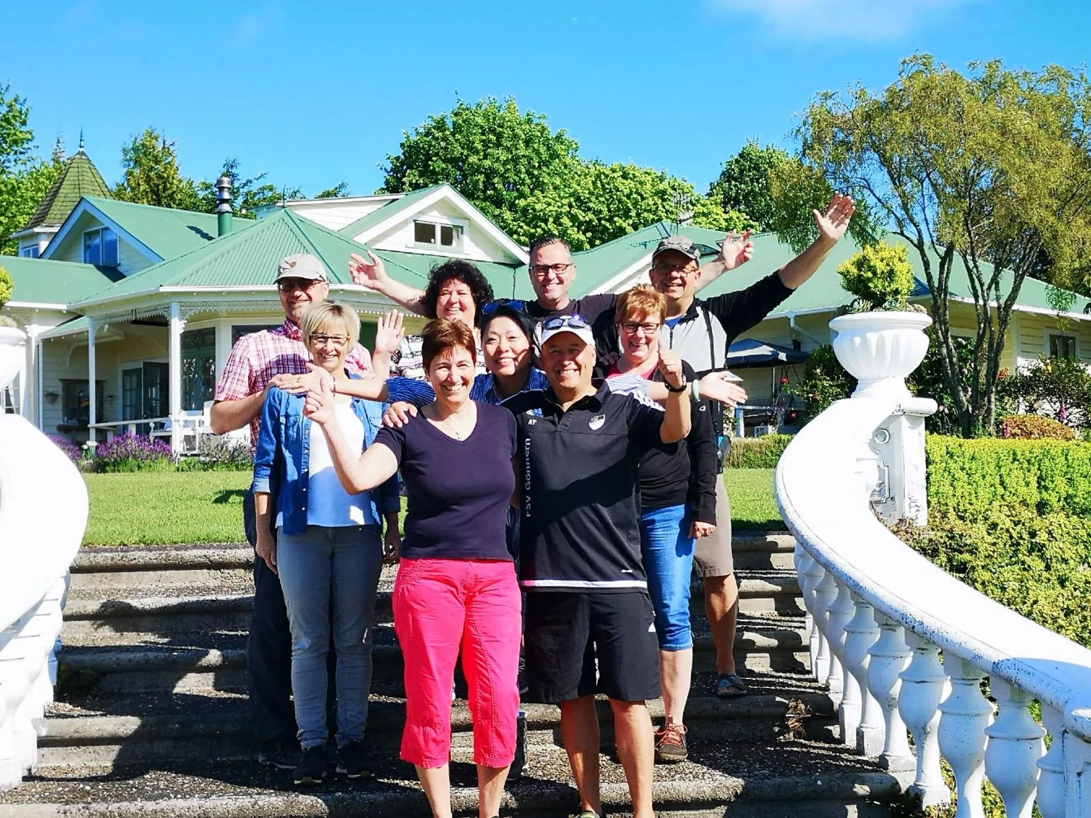 People in Country Villa Estate