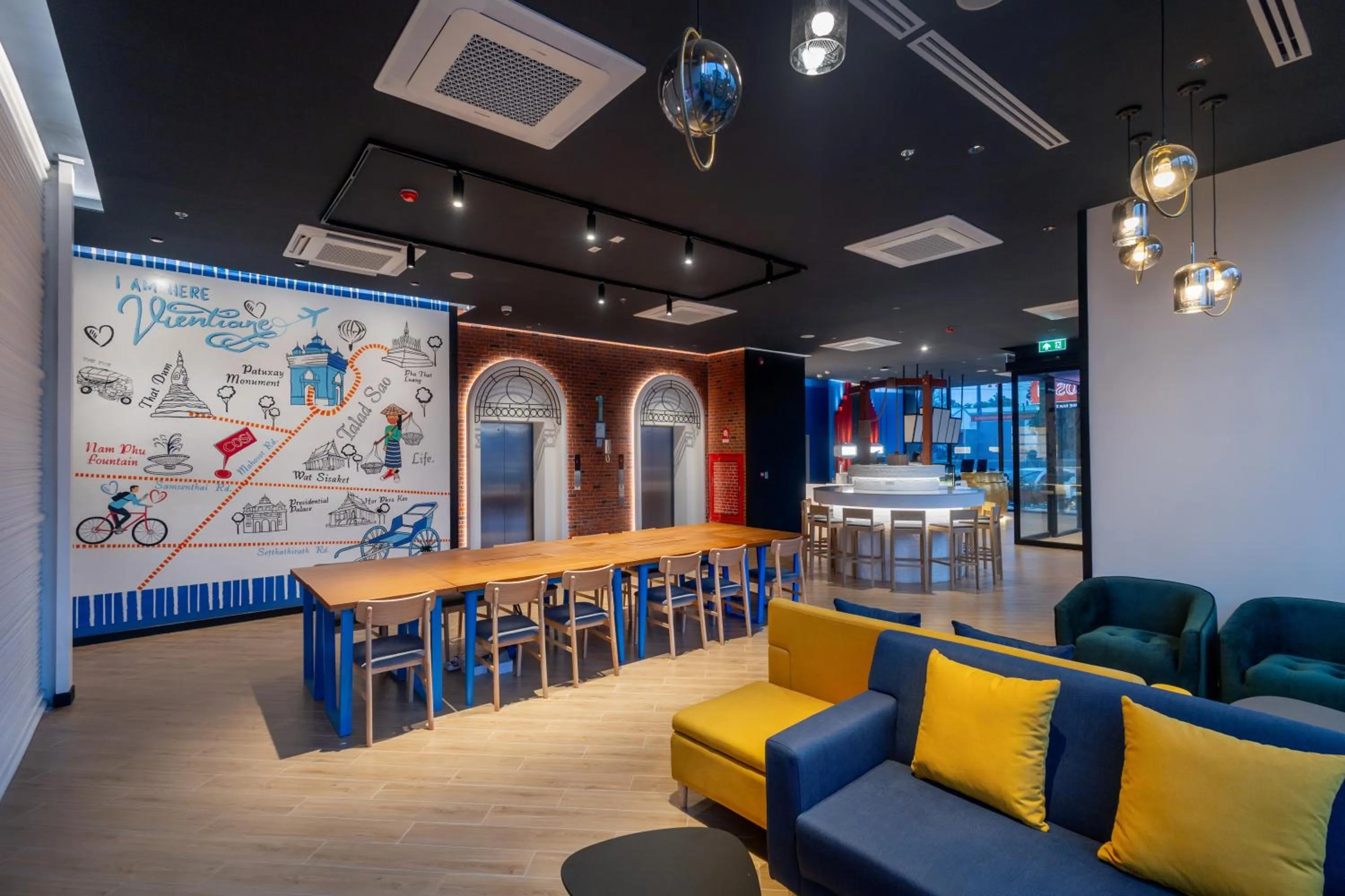 Seating area in COSI Vientiane Nam Phu