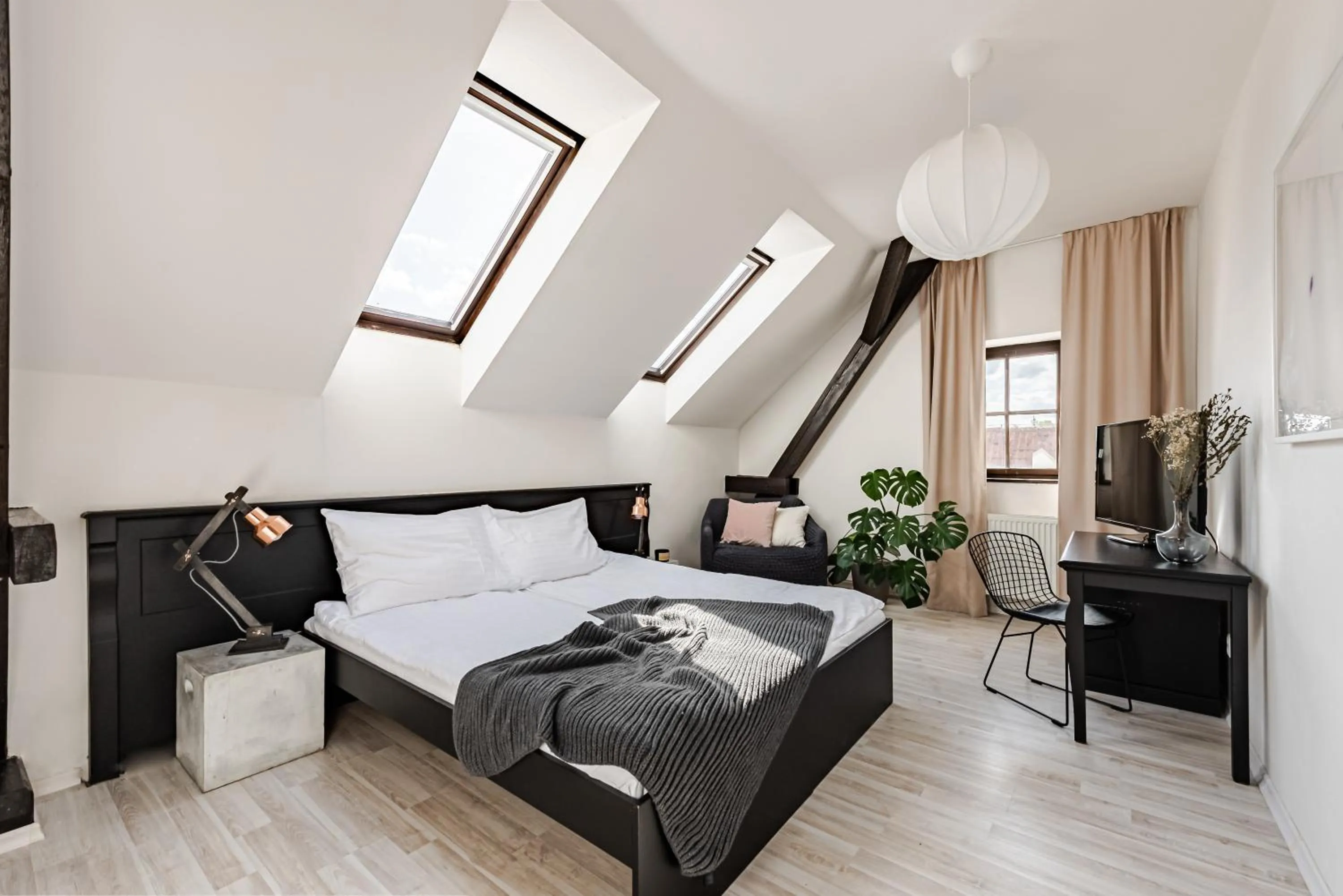 Bed in Hotel Pivoňka