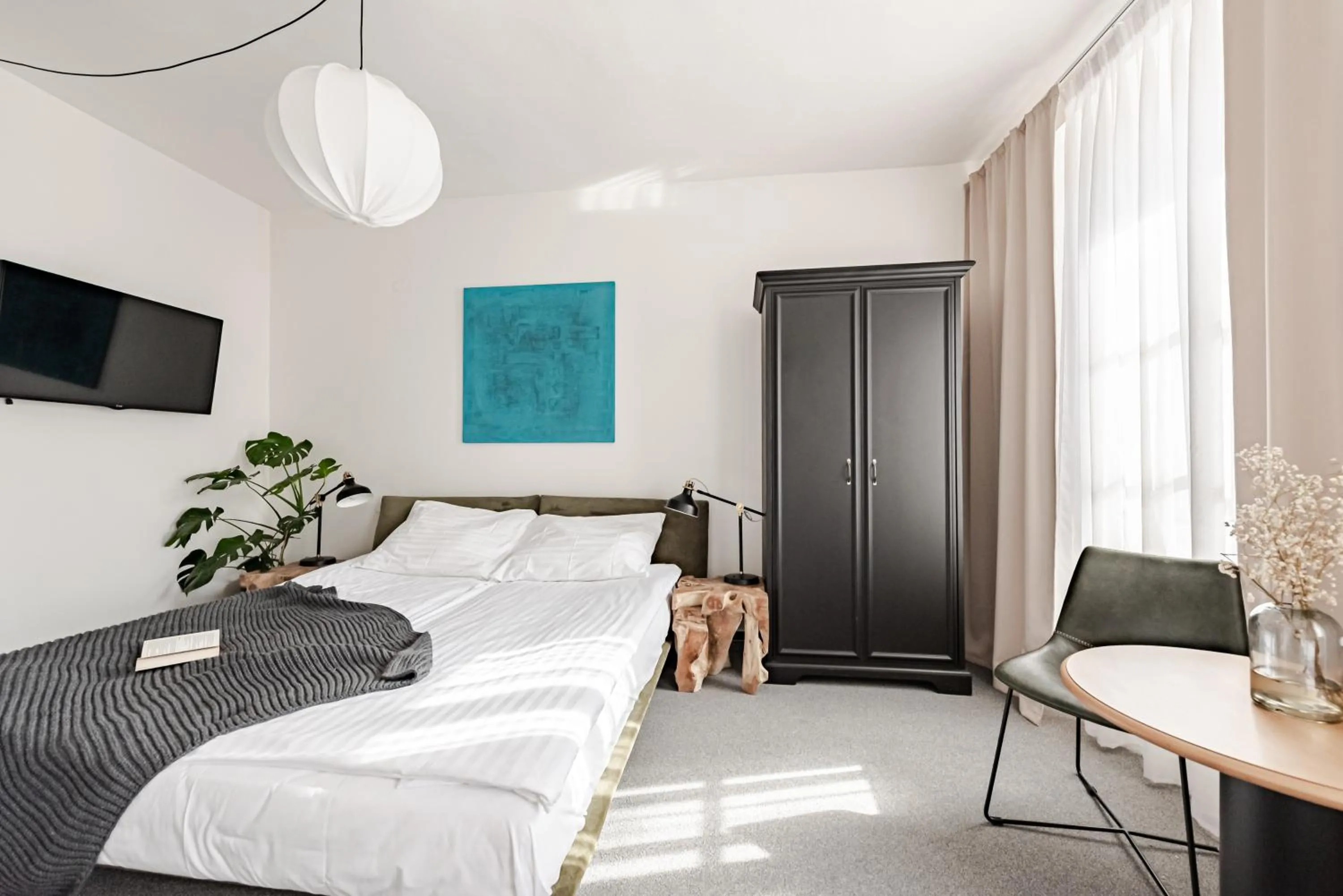 Bed in Hotel Pivoňka