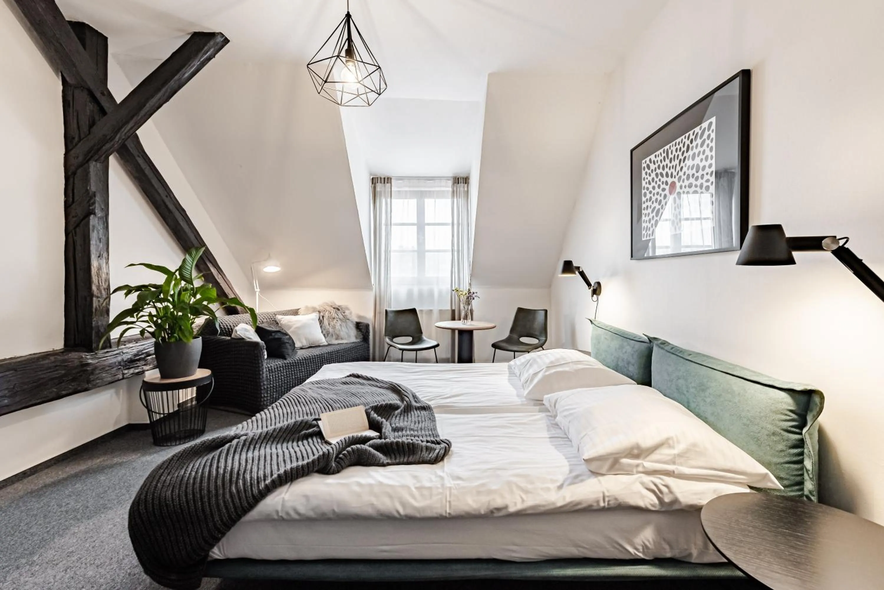 Bed in Hotel Pivoňka