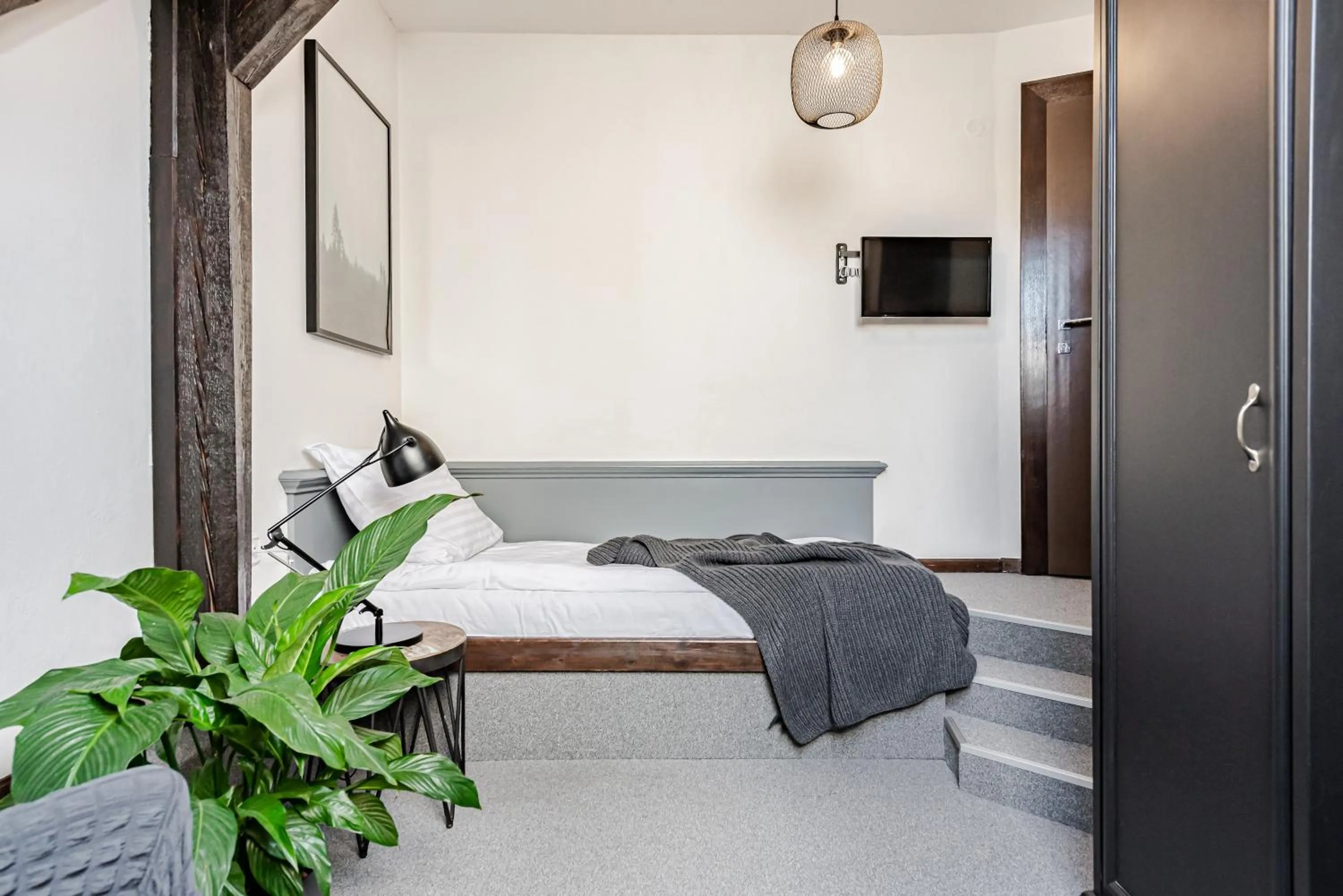 Bed in Hotel Pivoňka