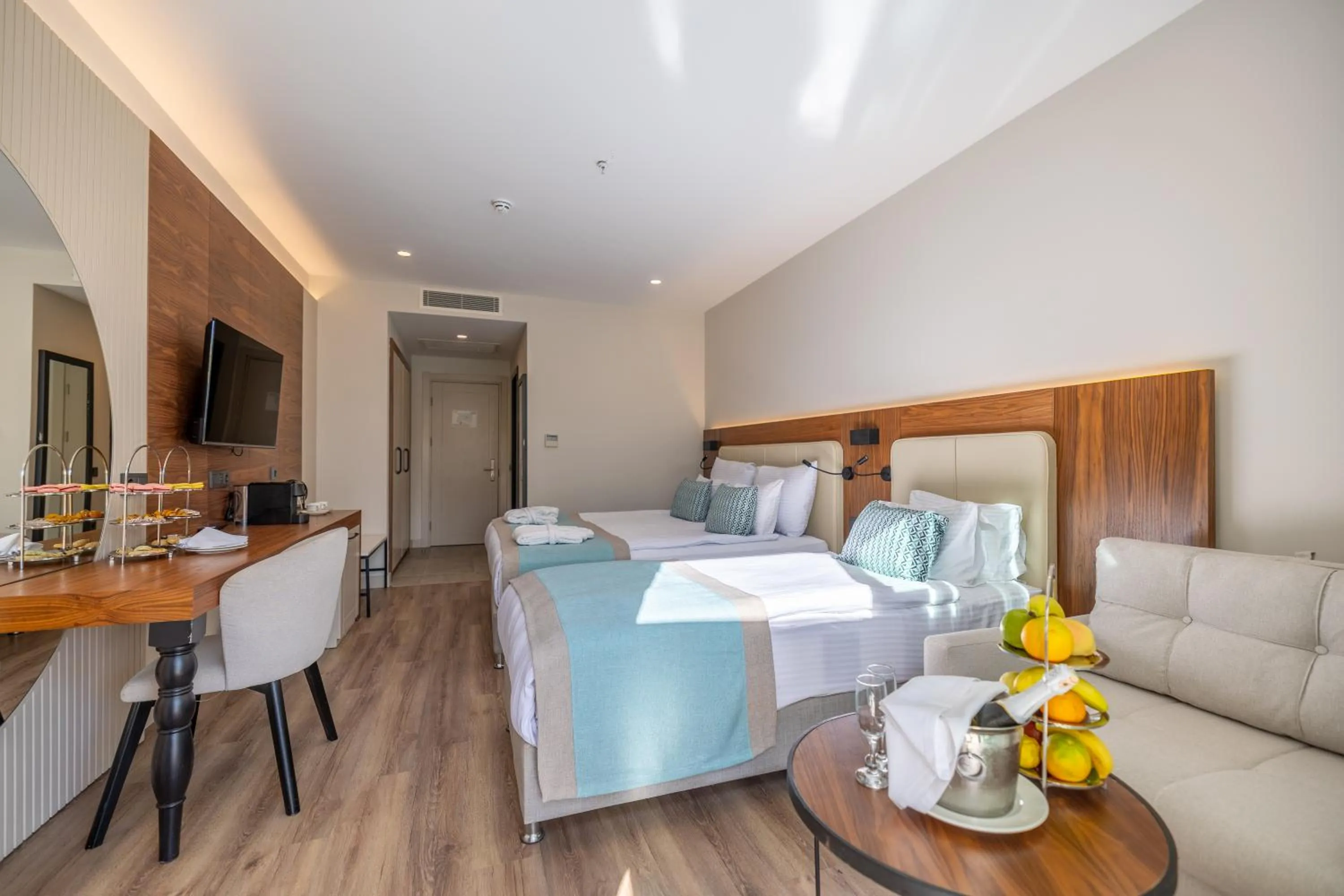 Bed in Side Moon Palace Hotel