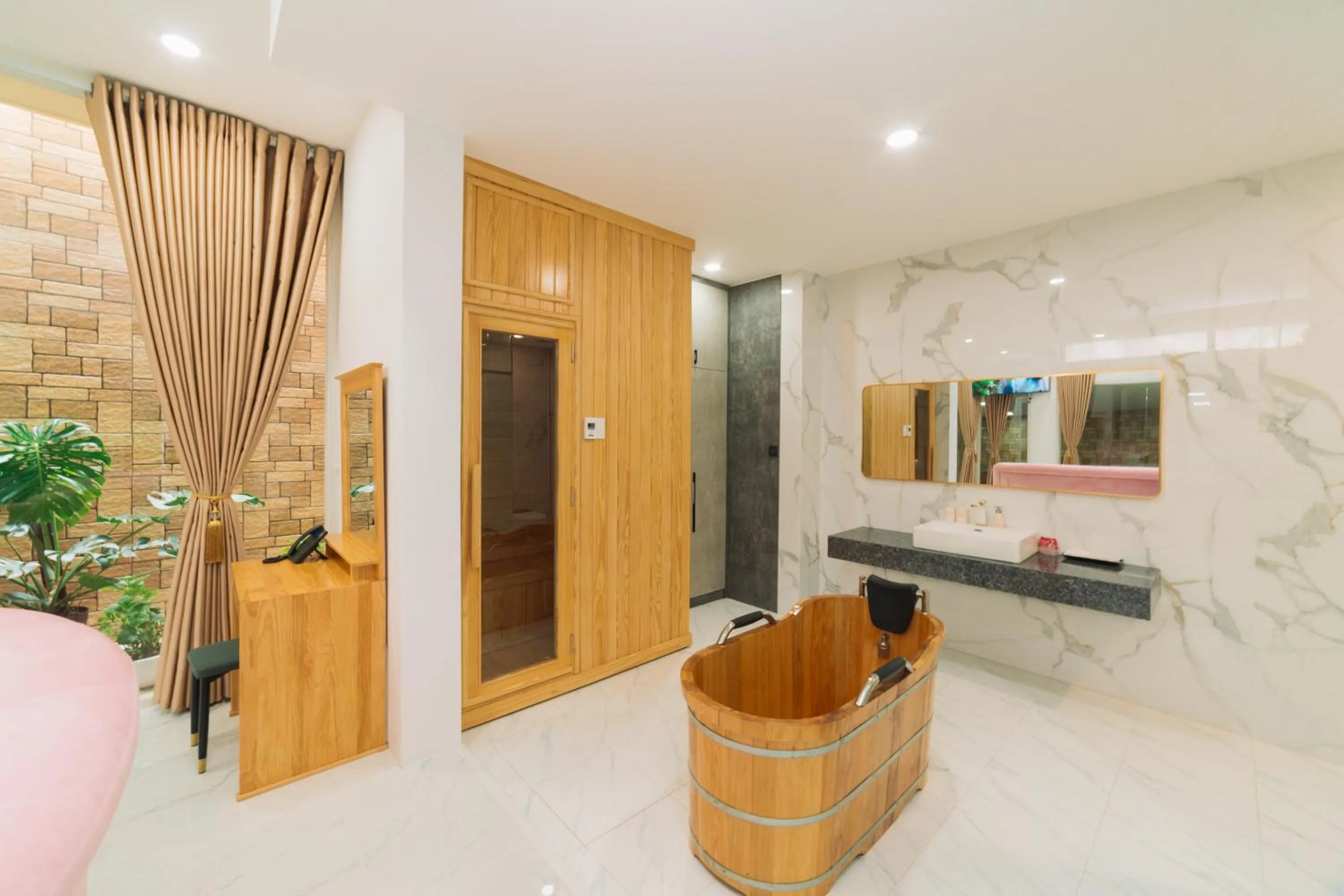 Sauna in Quy Tai Premium Hotel