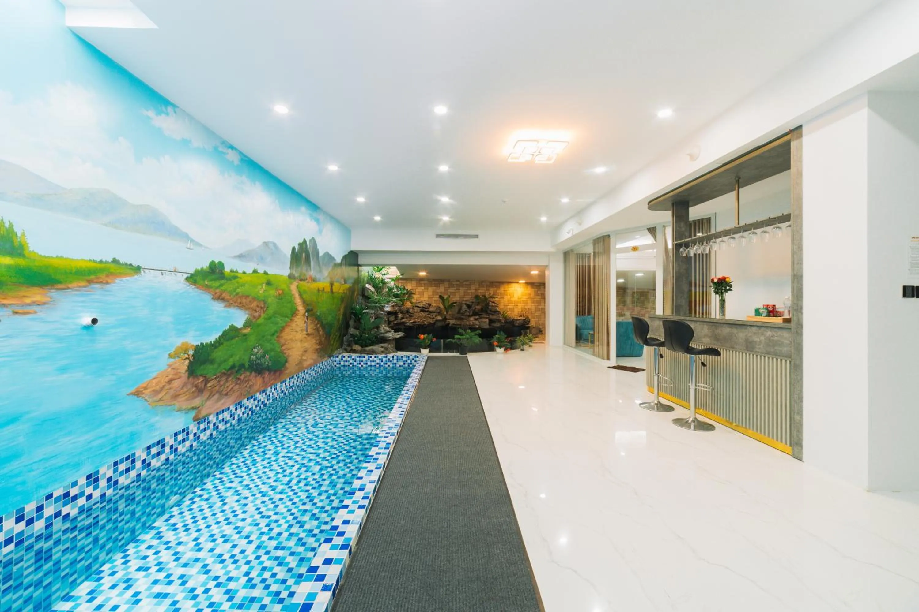 Swimming pool in Quy Tai Premium Hotel