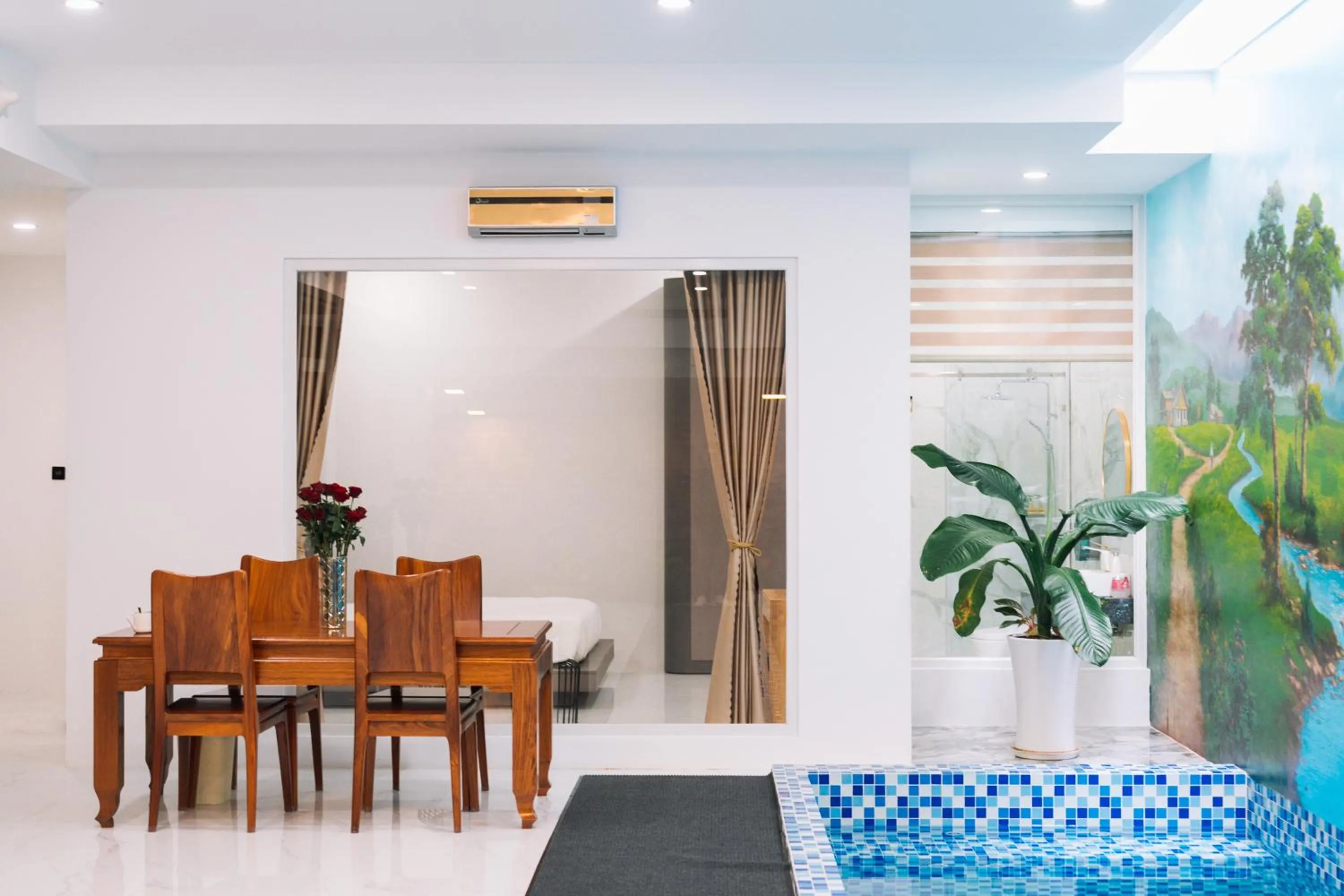 Dining area in Quy Tai Premium Hotel