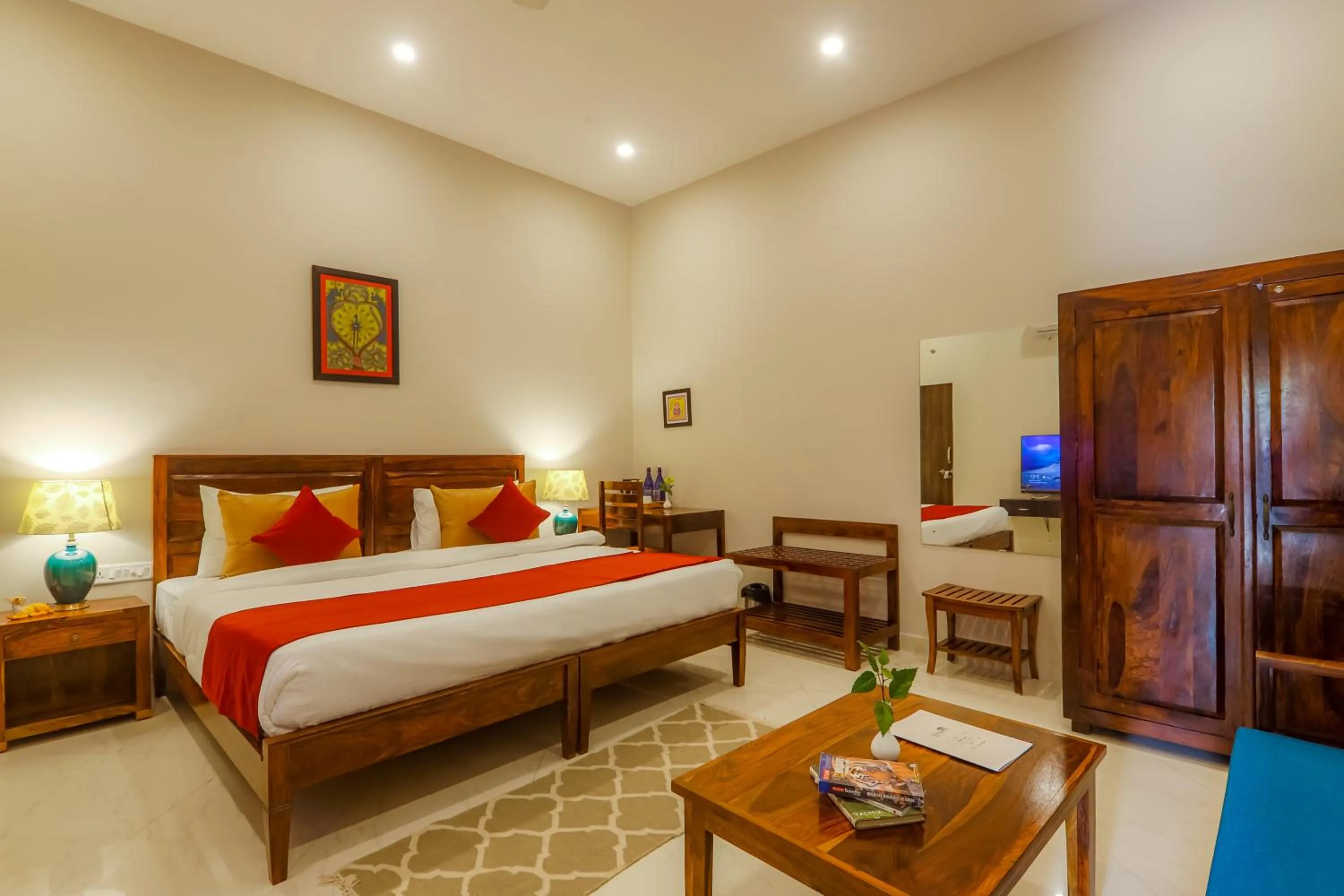 Bed in Ananyamaya nature lodge