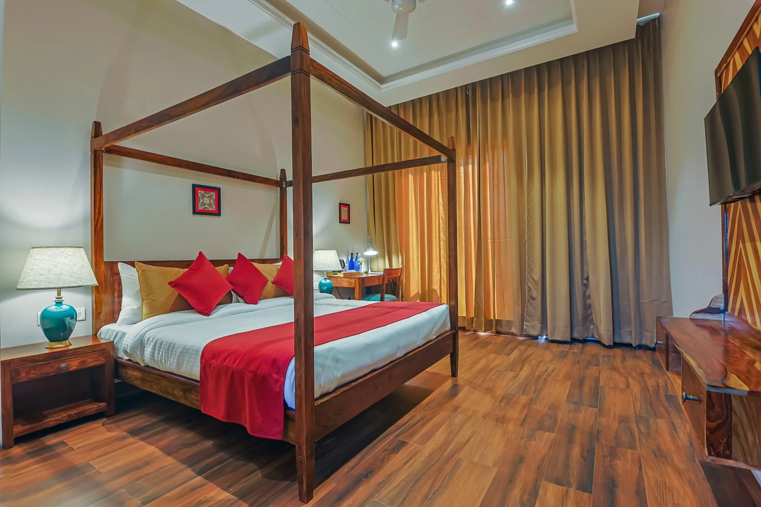 Bed in Ananyamaya nature lodge