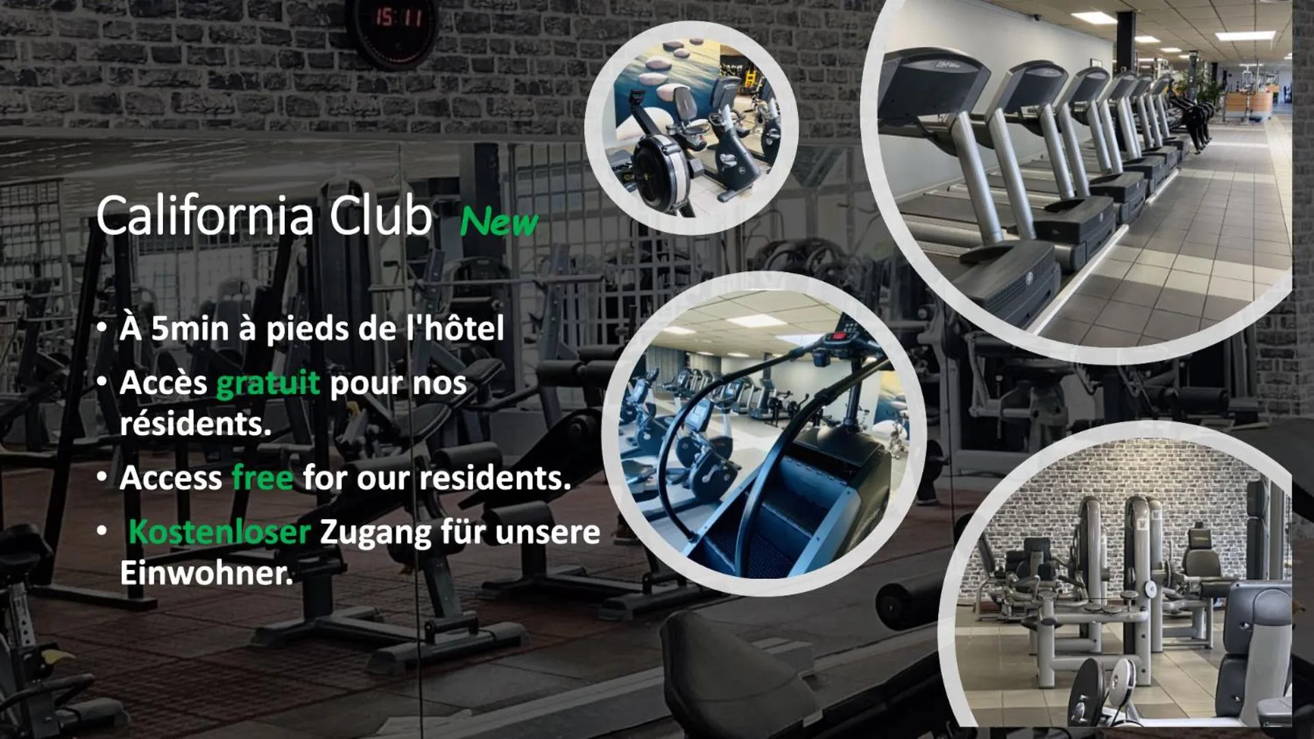 Fitness centre/facilities in Hôtel Le Dormeur