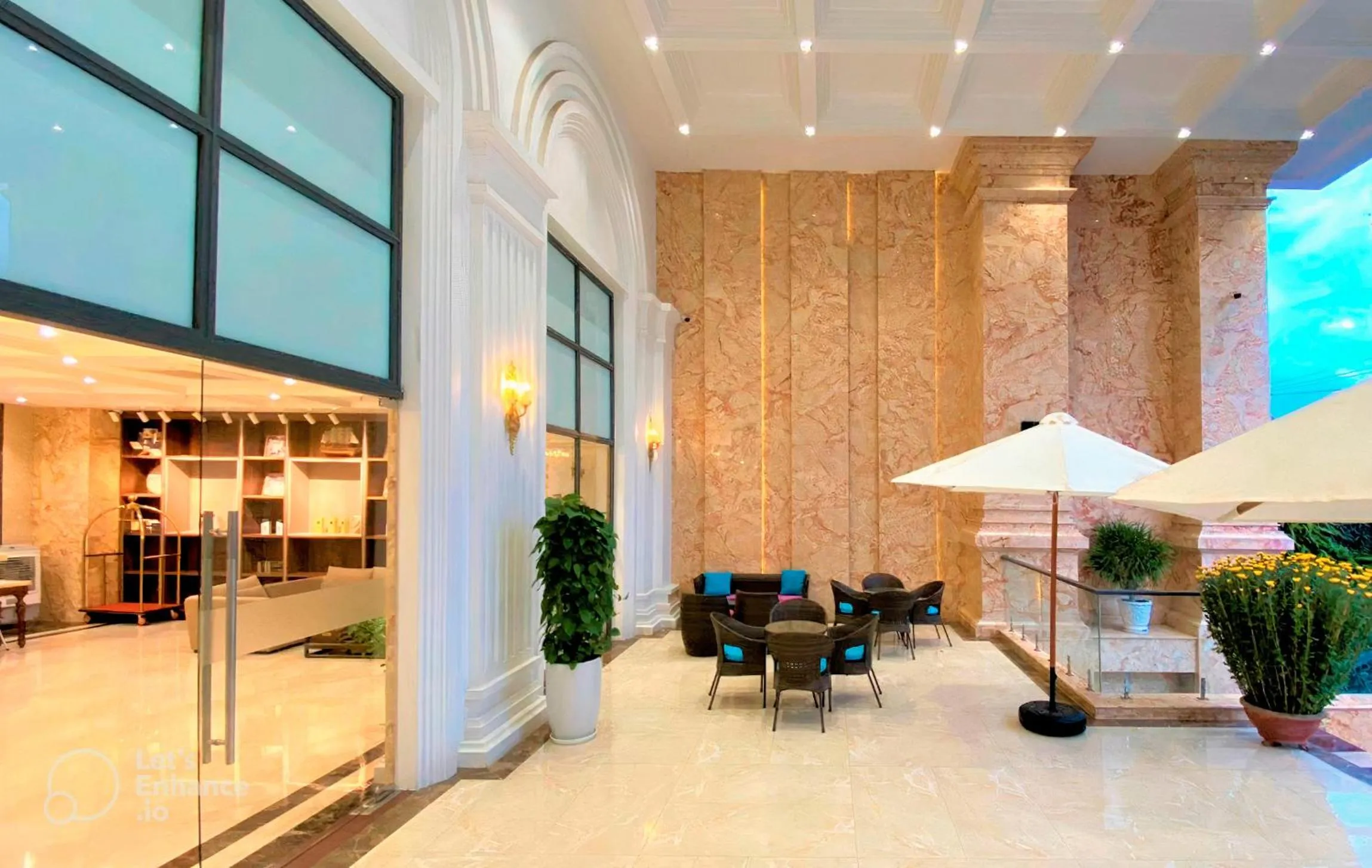 Patio in Daphovina Hotel