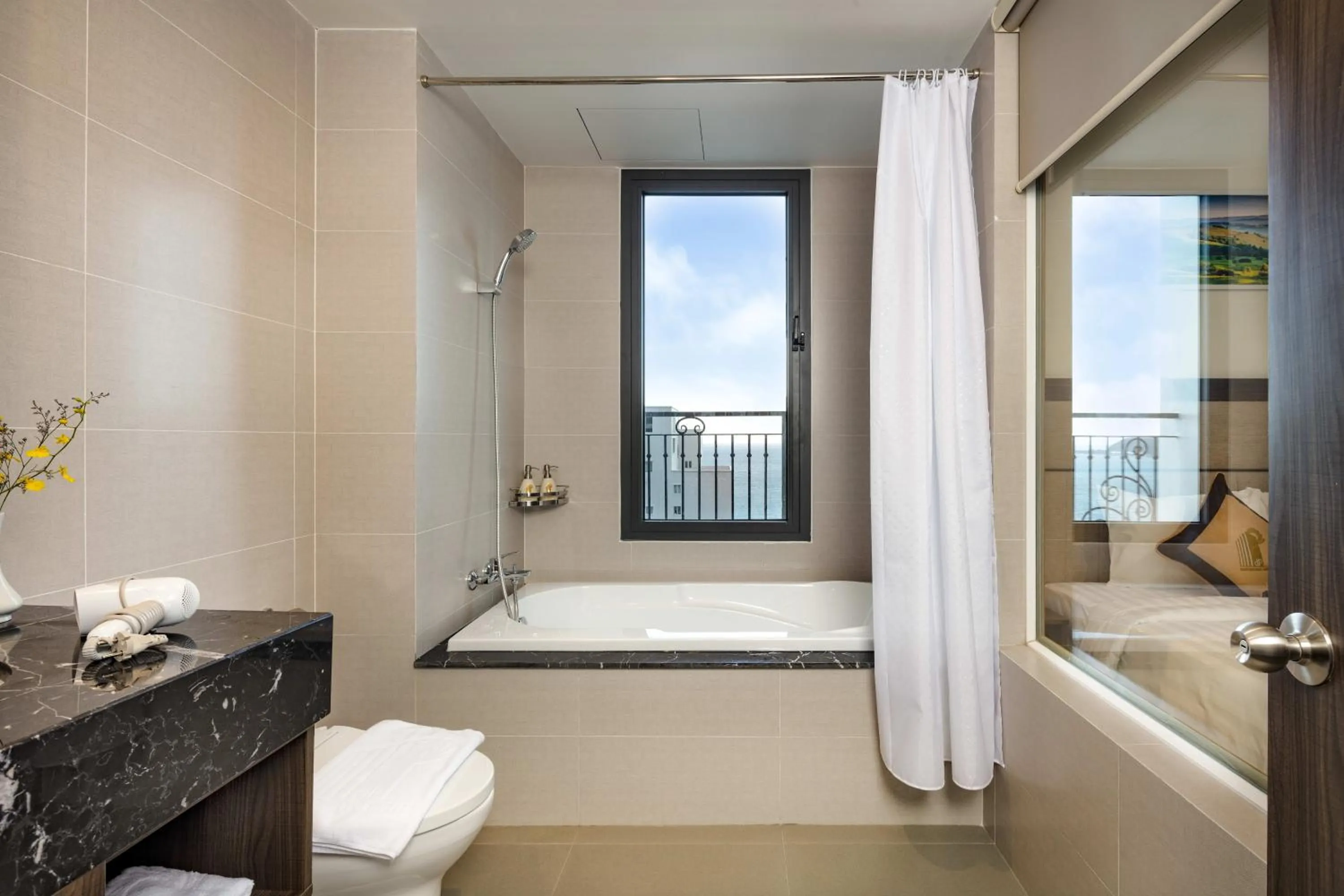 Shower in Daphovina Hotel