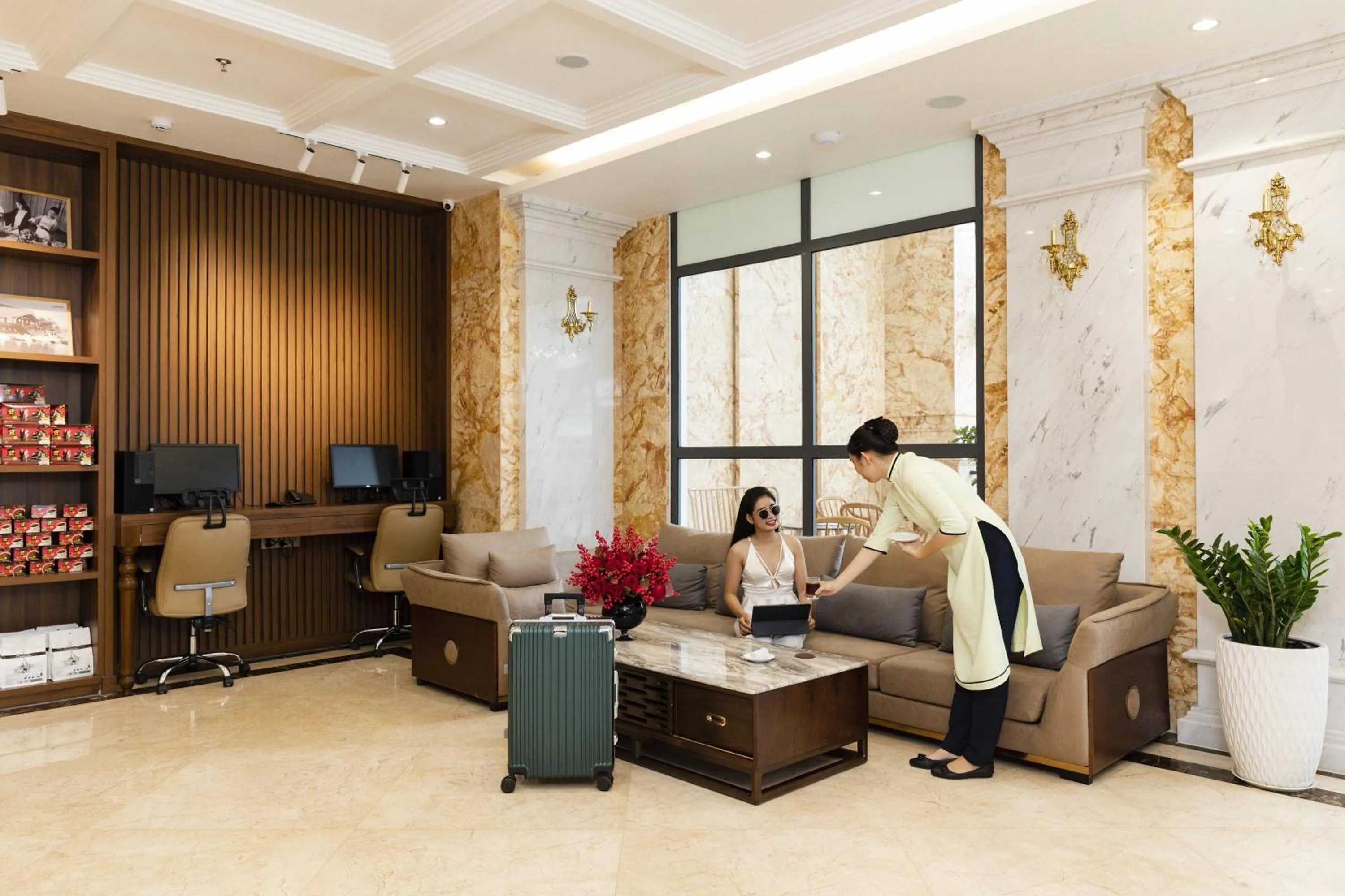 Lobby or reception in Daphovina Hotel