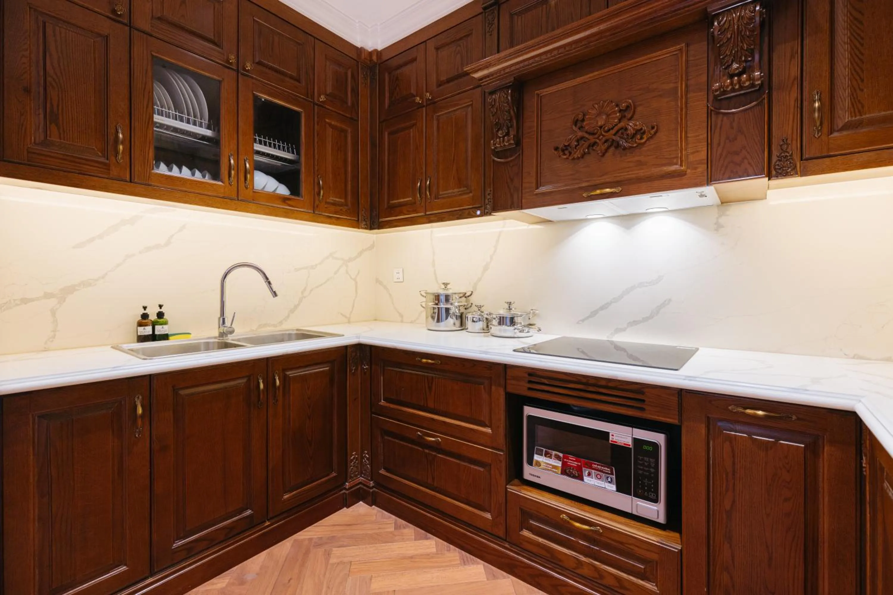 kitchen in Luxe Paradise Suite Hotel Trich Sai