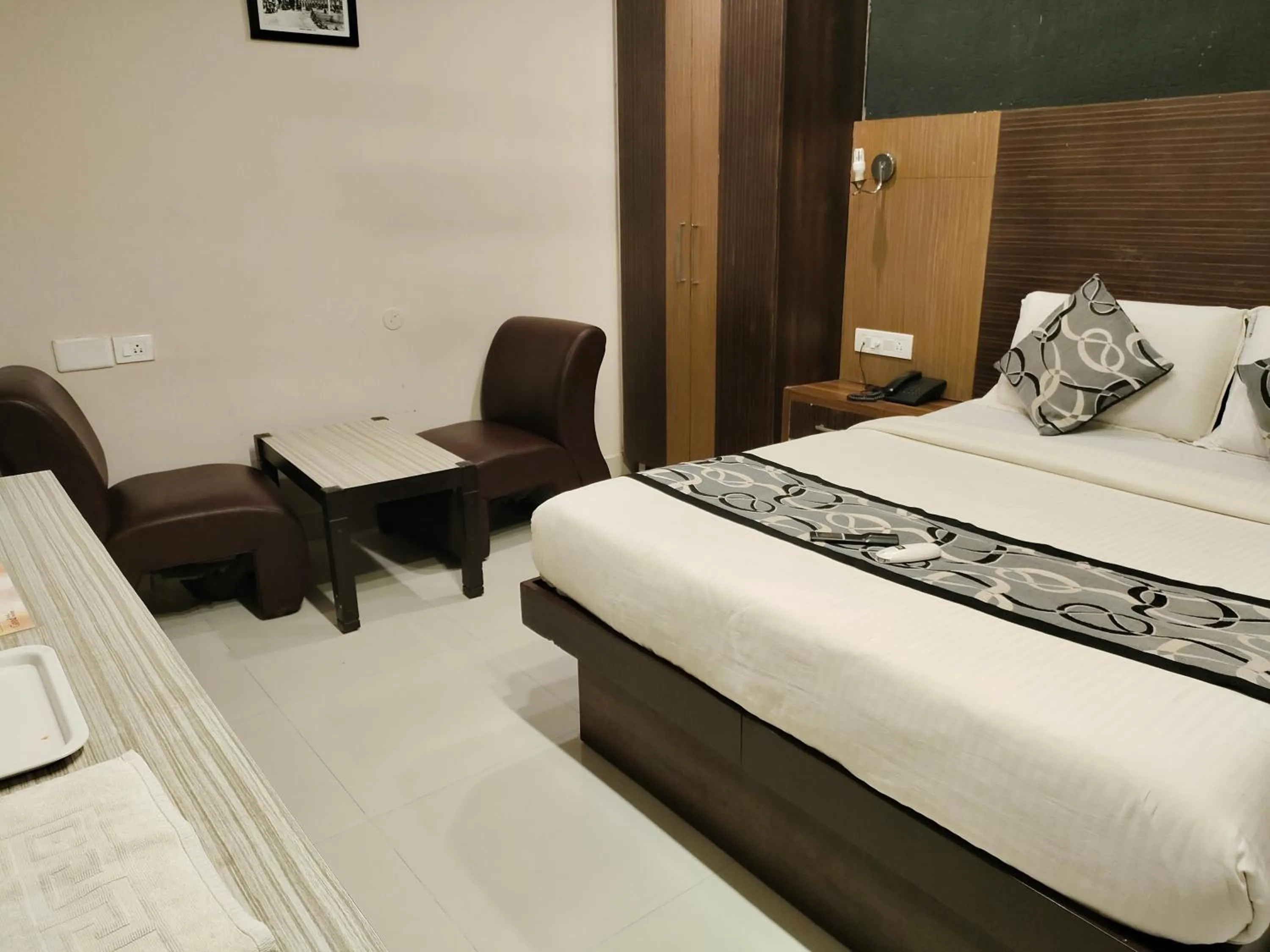 Photo of the whole room, Bed in Santhi Bhavan, Chennai Central