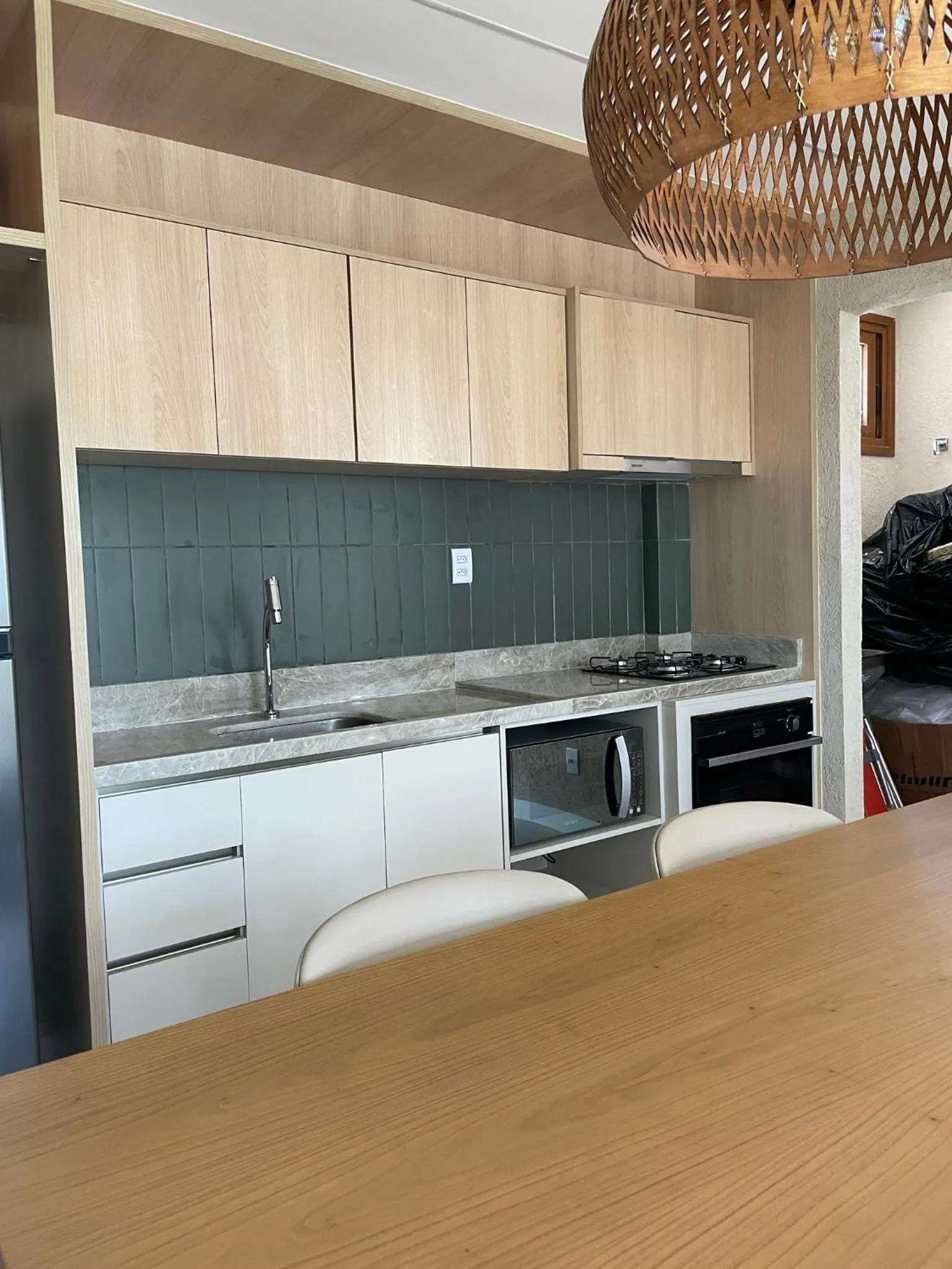 Kitchen or kitchenette in Guarajuba Suítes Premium Boutique Hotel