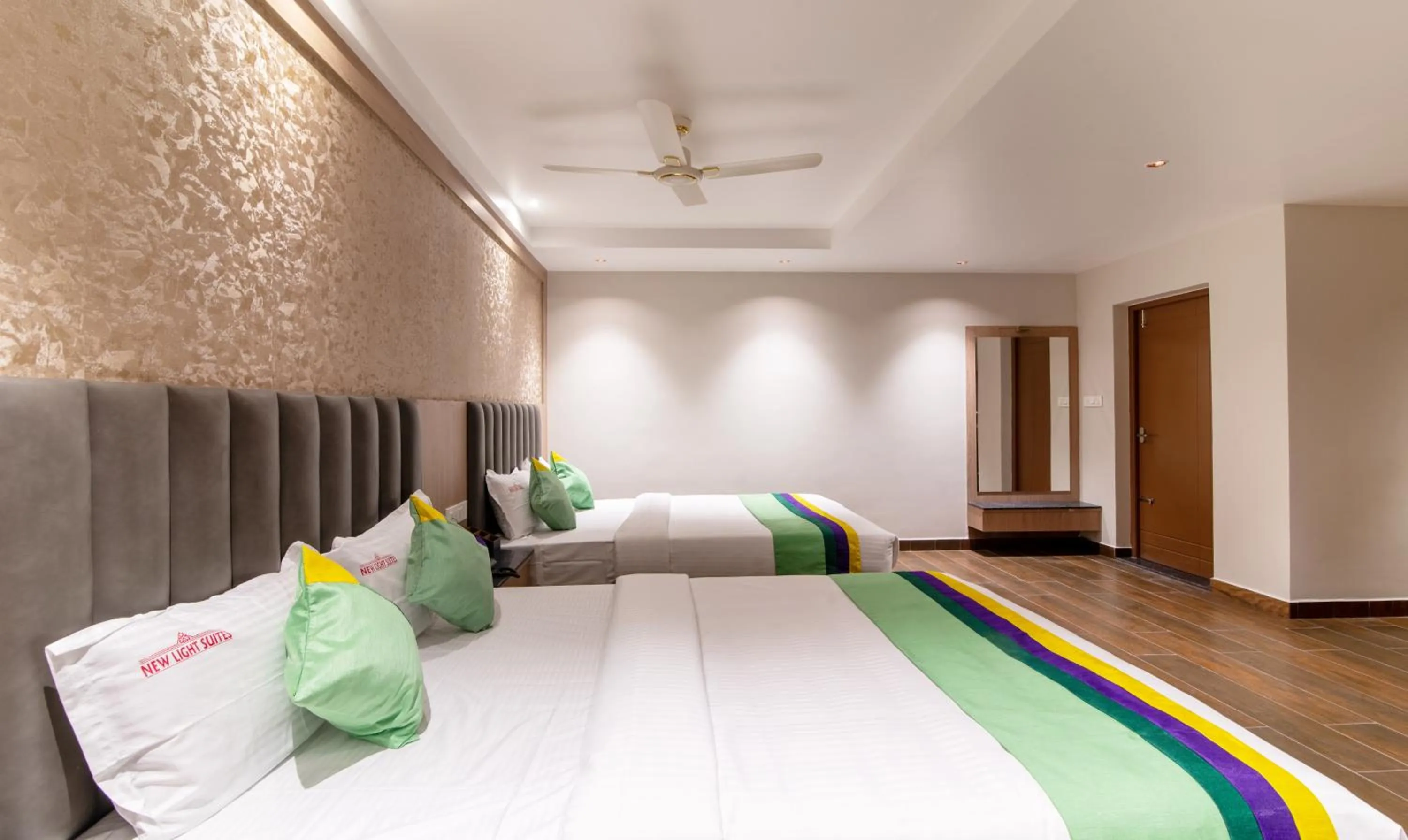 Bedroom, Bed in Treebo Premium New Light Suites