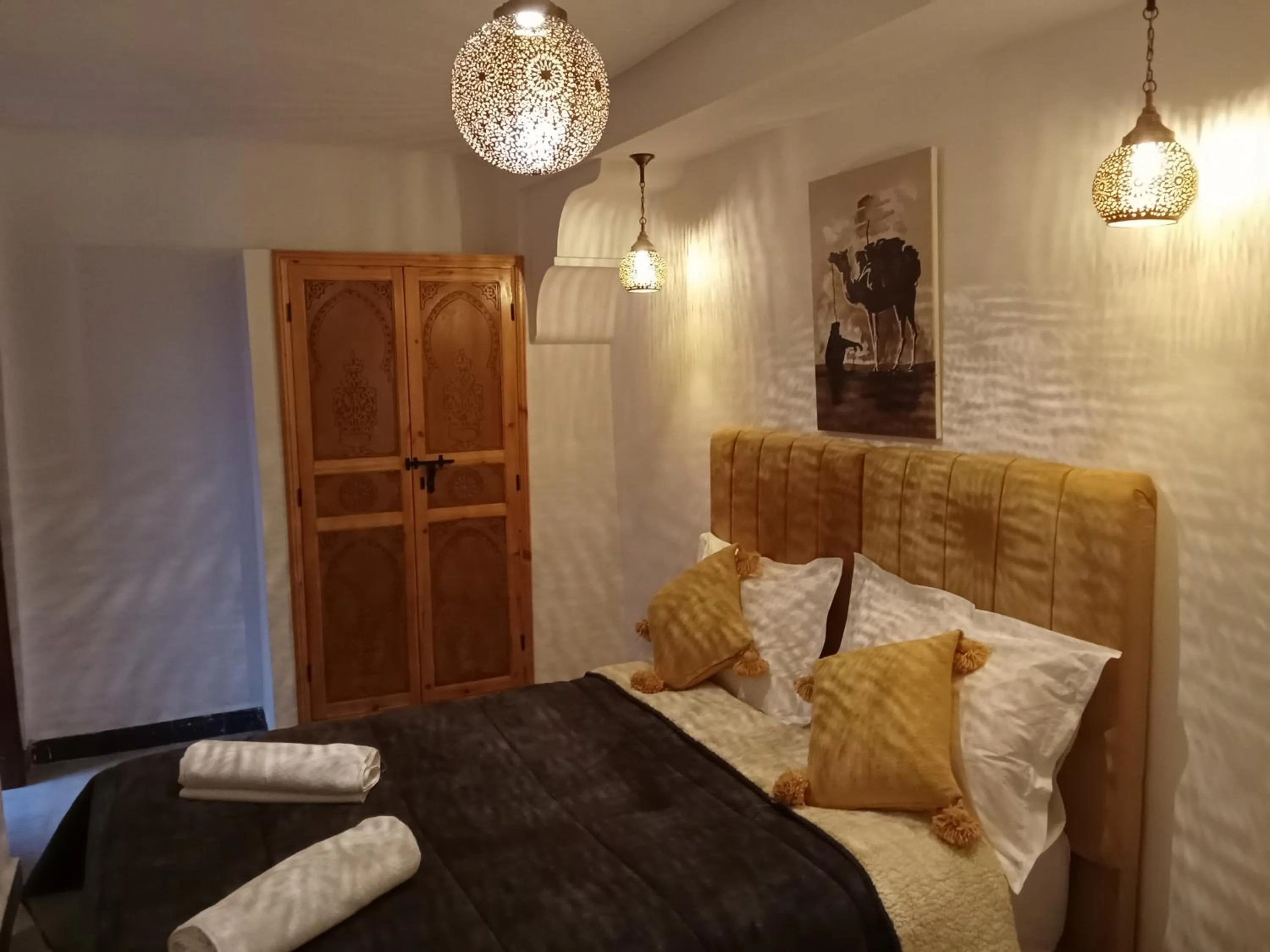 Bed in Riad Orient Palace