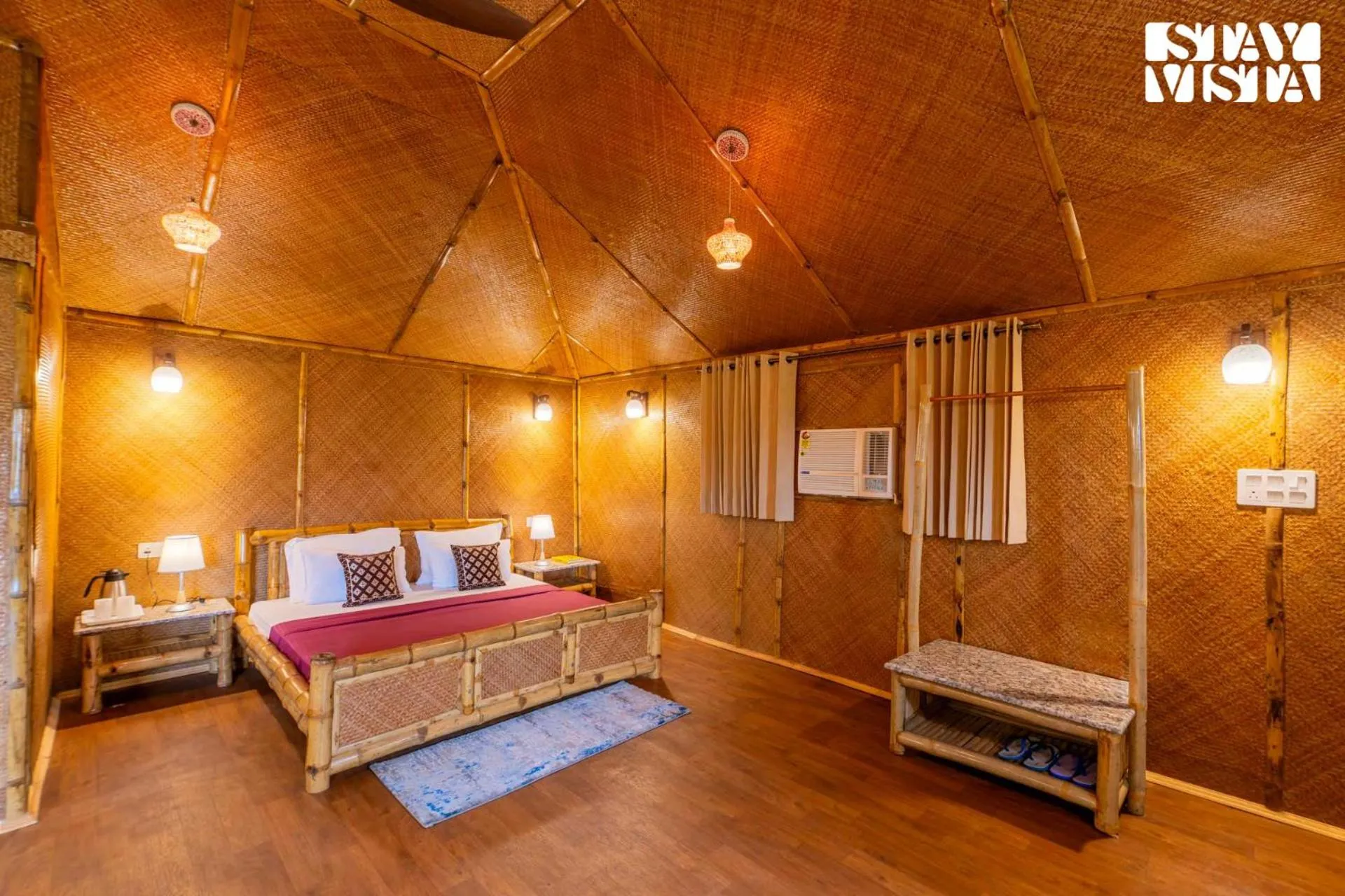 Bedroom, Bed in StayVista at Maple Farms with Pool, BBQ & Bonfire