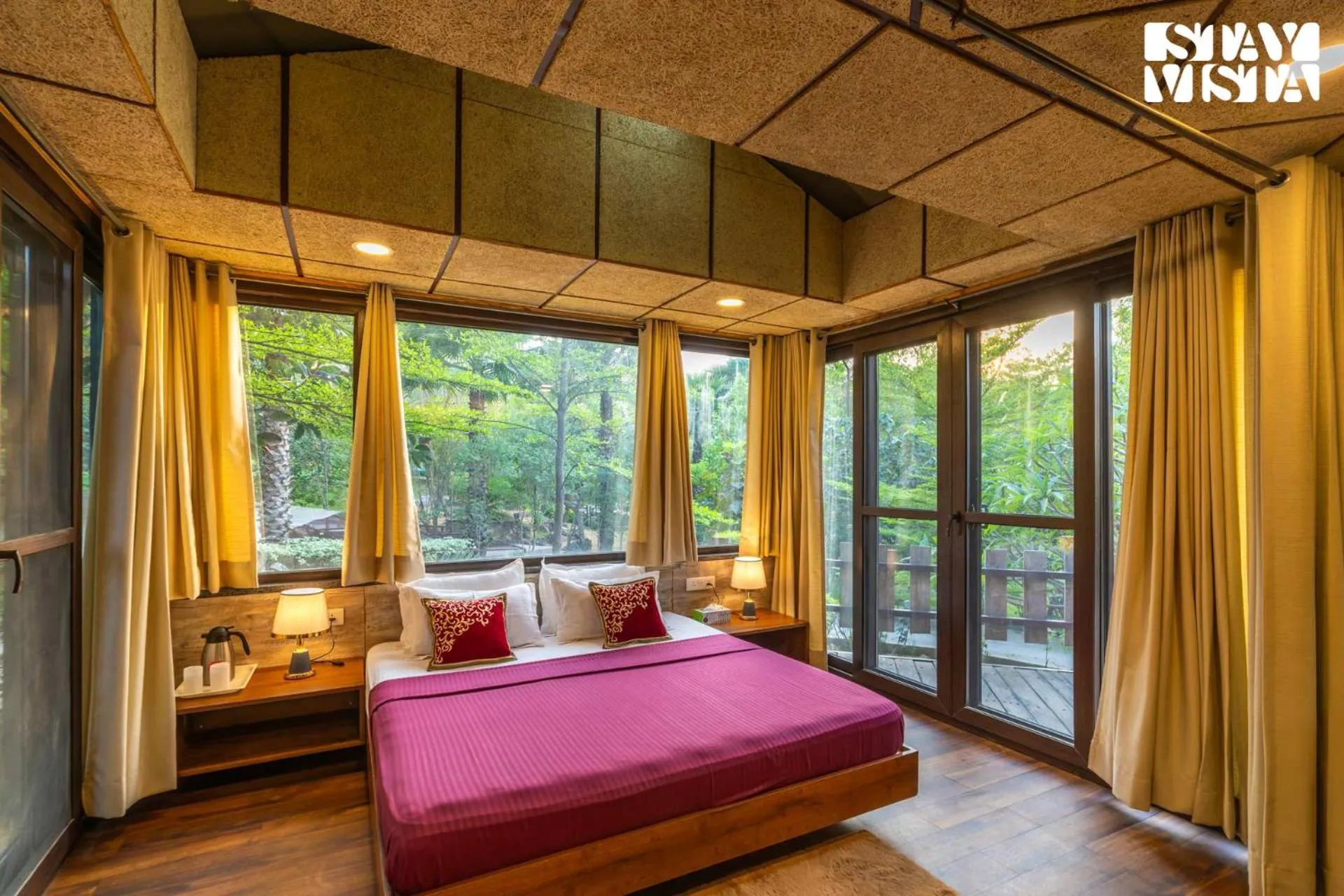 Bedroom, Bed in StayVista at Maple Farms with Pool, BBQ & Bonfire