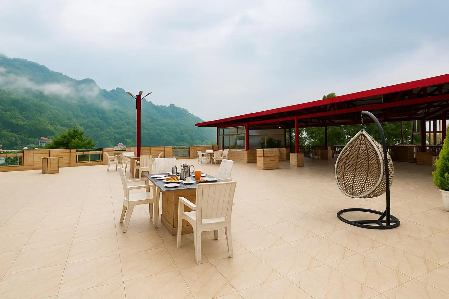 Patio in Hotel Shiva Lake - Near Mussoorie Lake