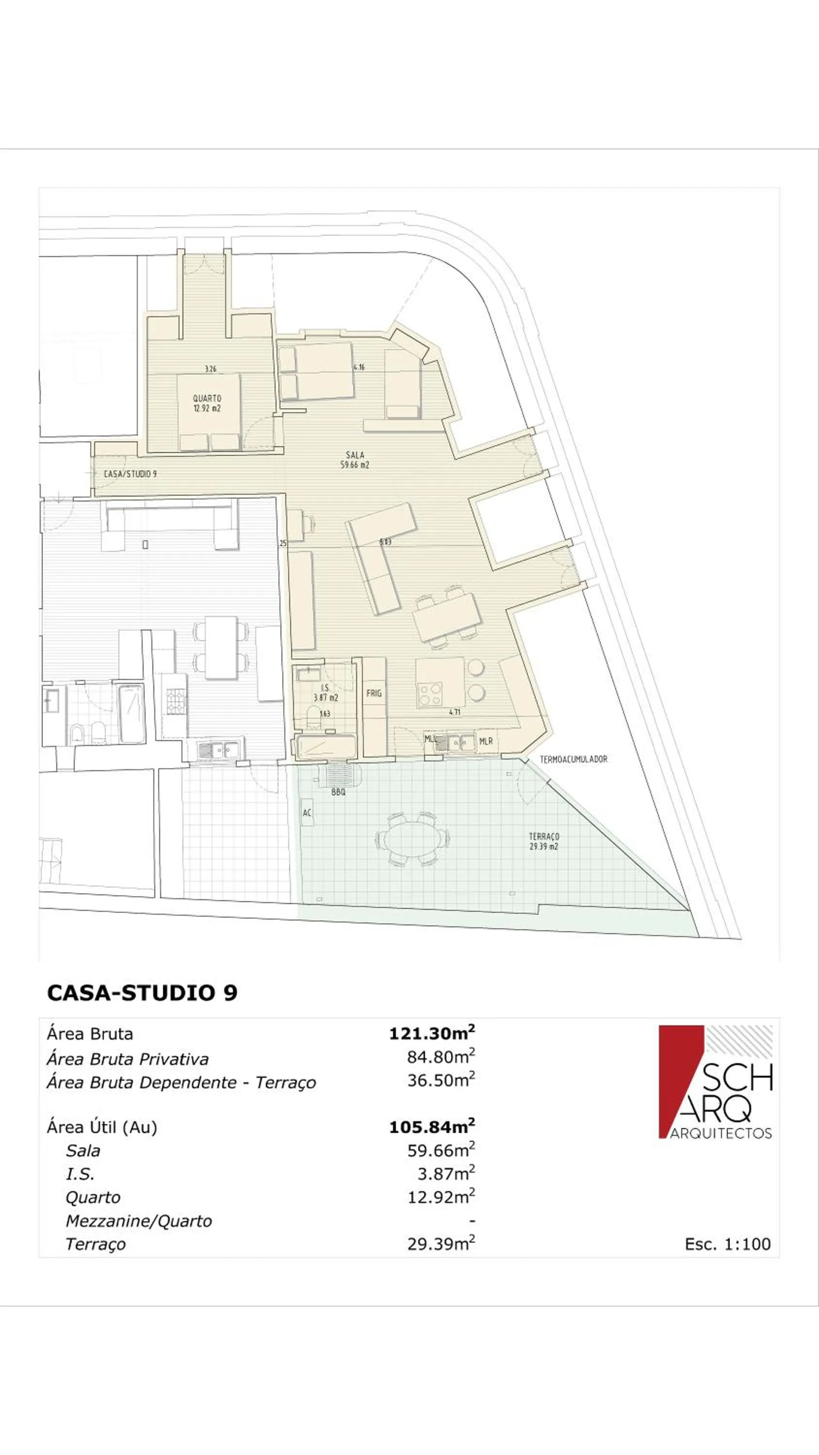 Floor plan in Studios with Mezzanine Rua da Moeda