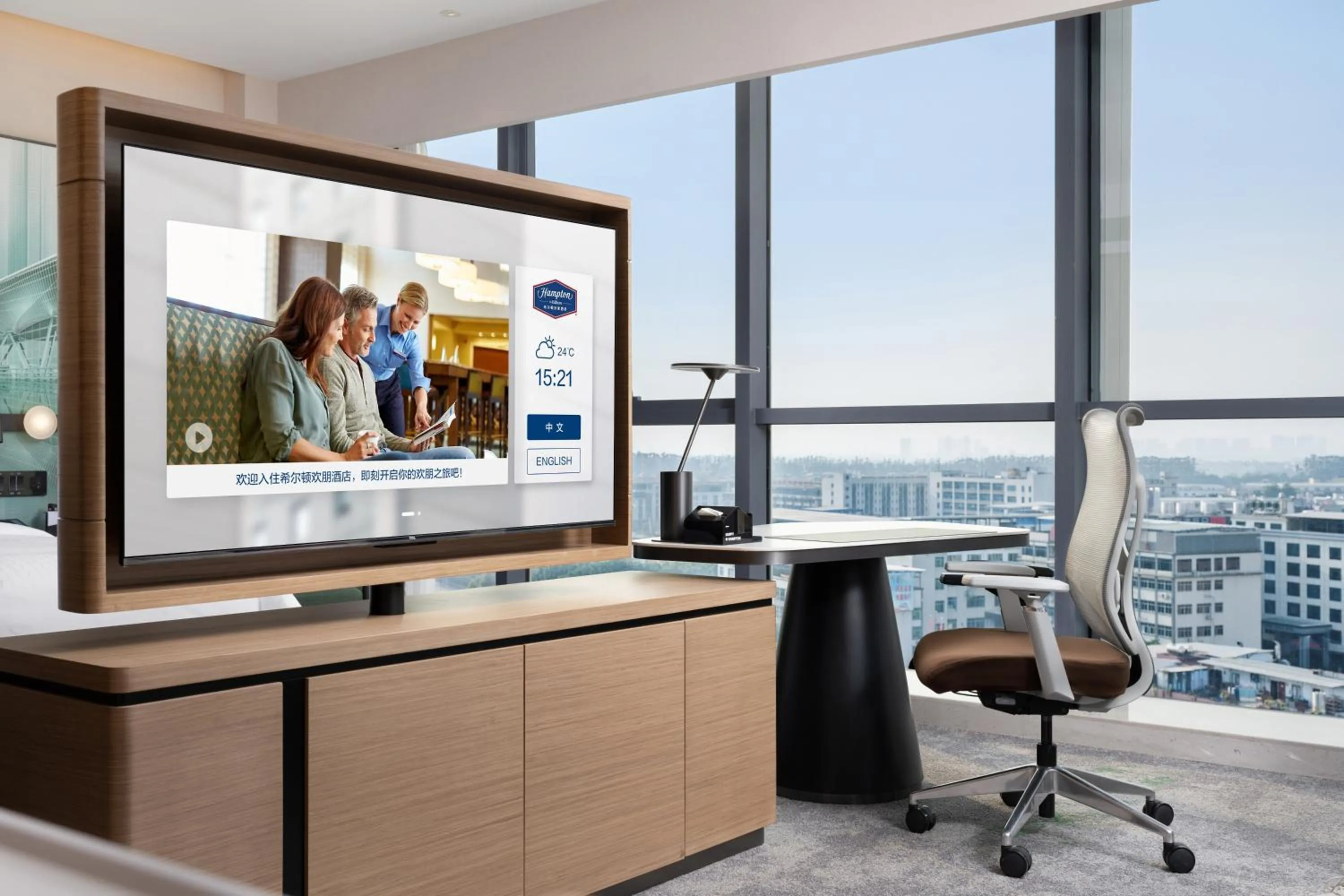 TV and multimedia in Hampton by Hilton Guangzhou Renhe Baiyun Airport-Free Shuttle Bus During The Canton Fair