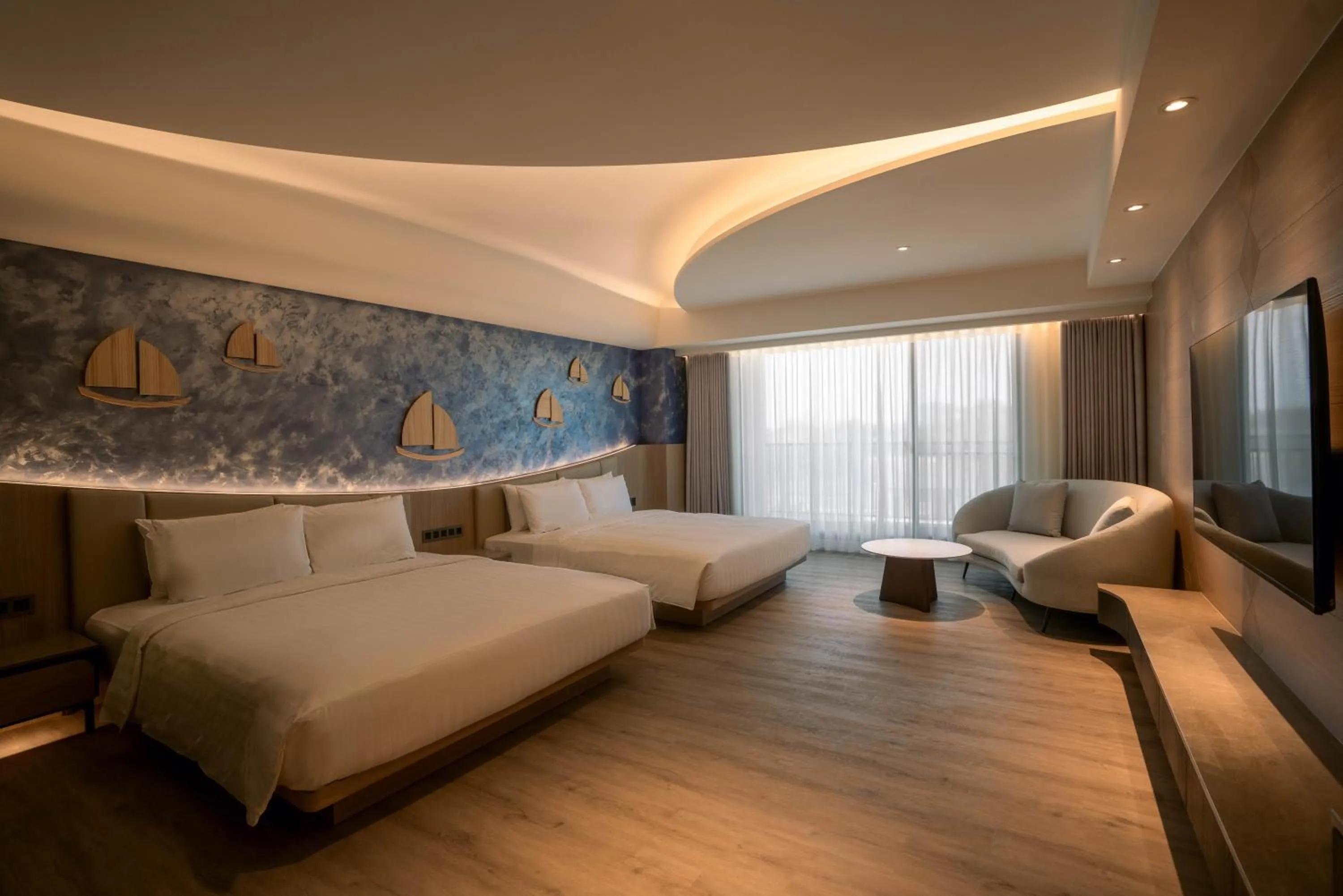 Photo of the whole room, Bed in XIUXI Anping Hotel