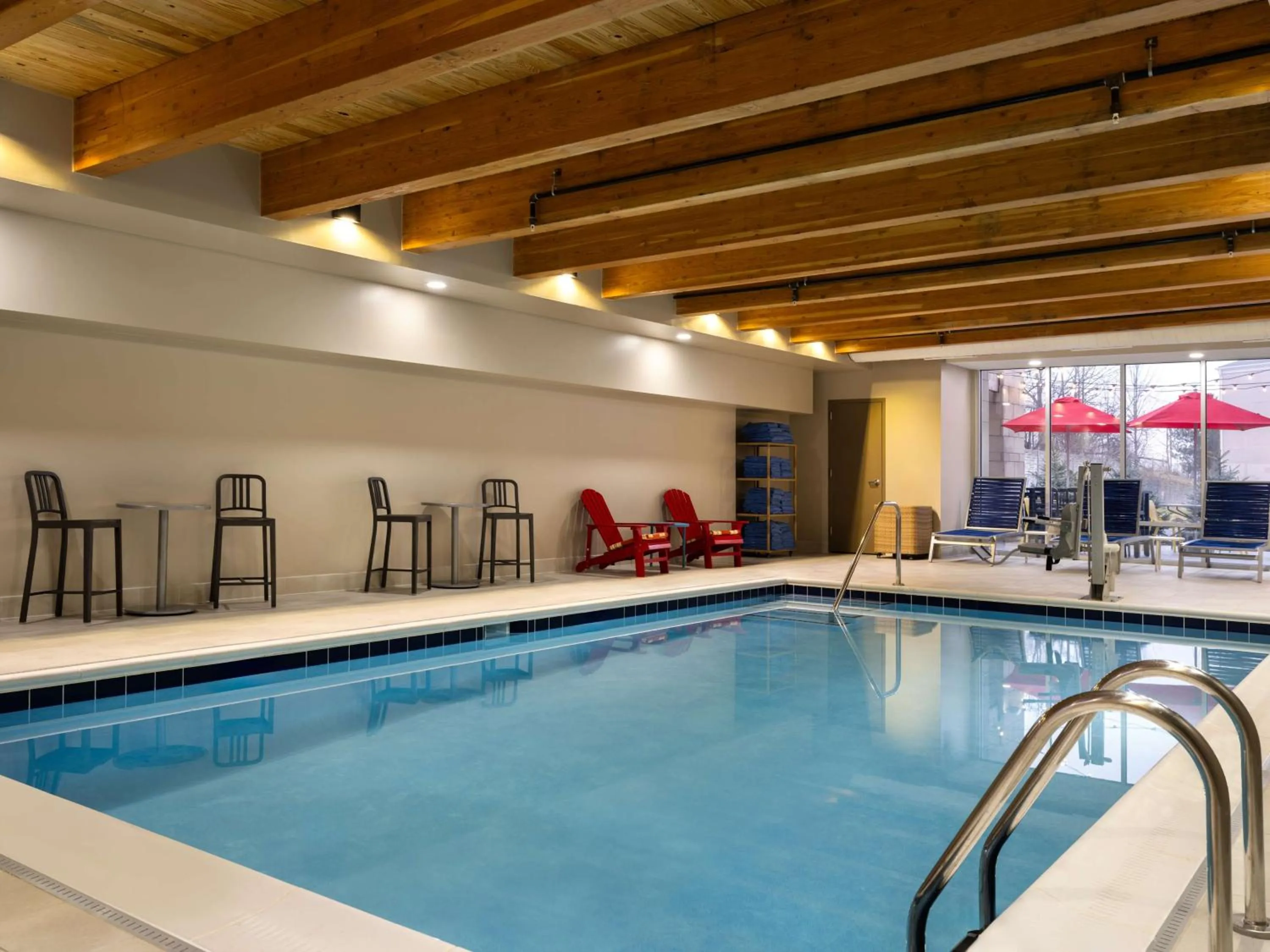 Pool view in Home2 Suites By Hilton Brownsburg