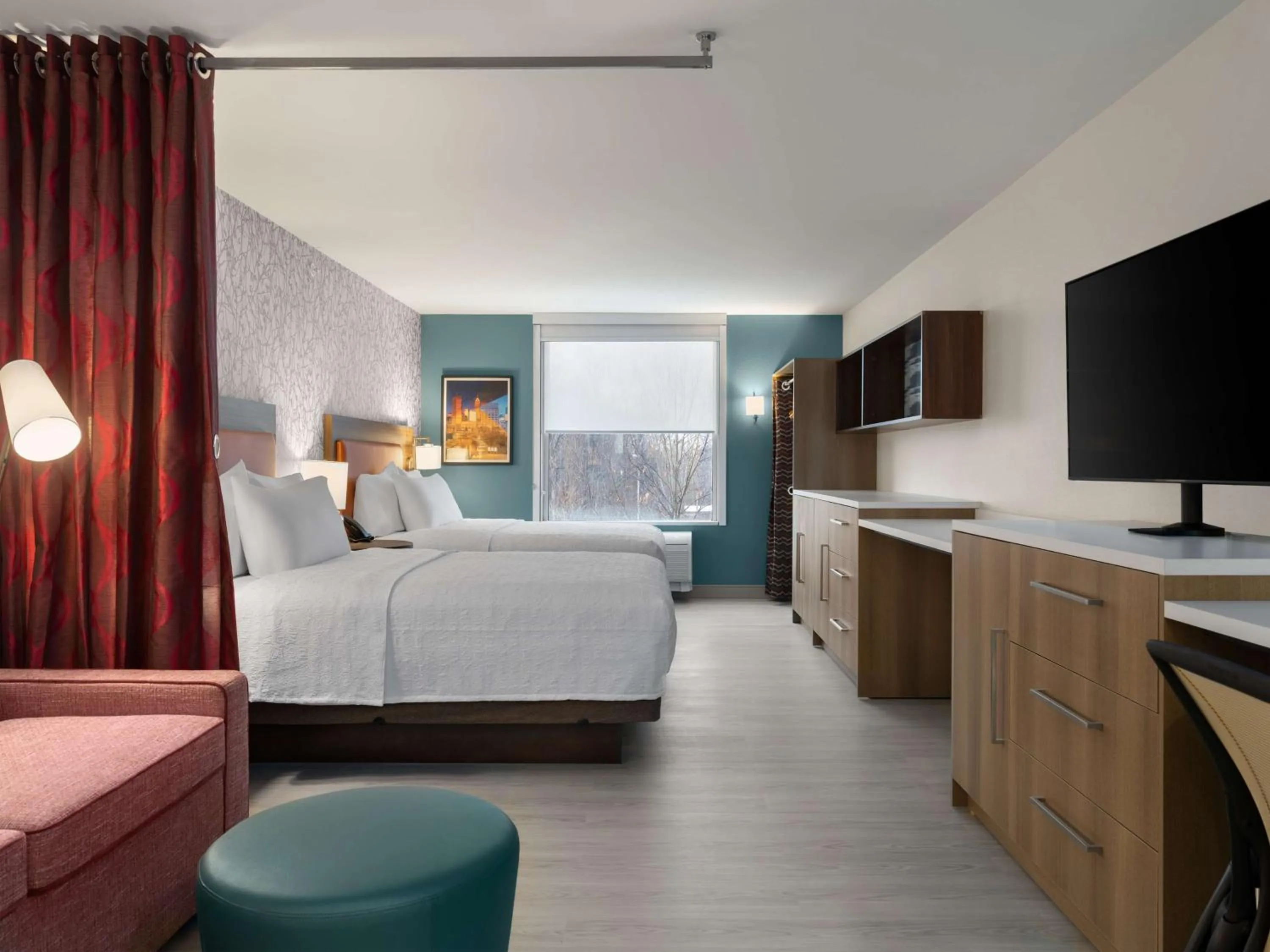 Bed in Home2 Suites By Hilton Brownsburg