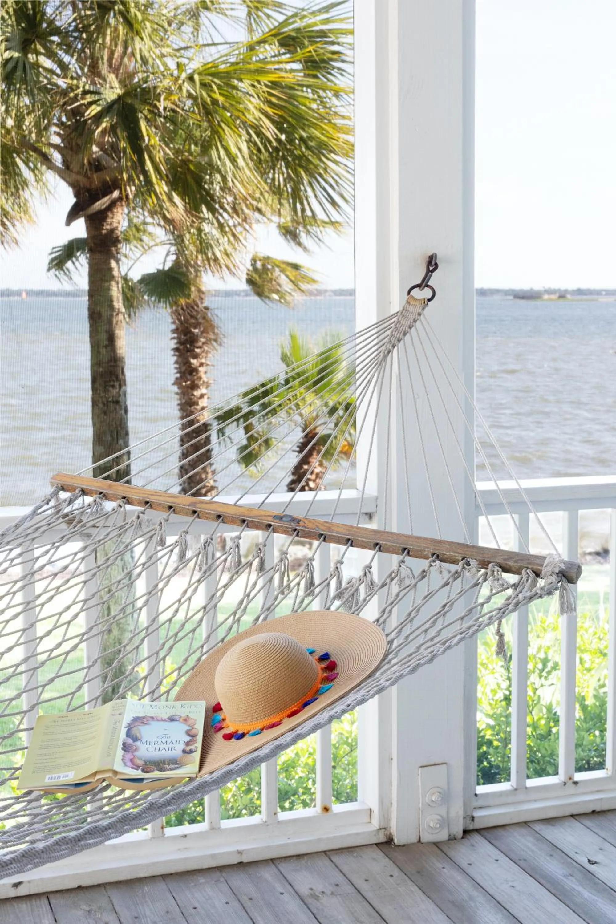 Seating area in The Cottages on Charleston Harbor