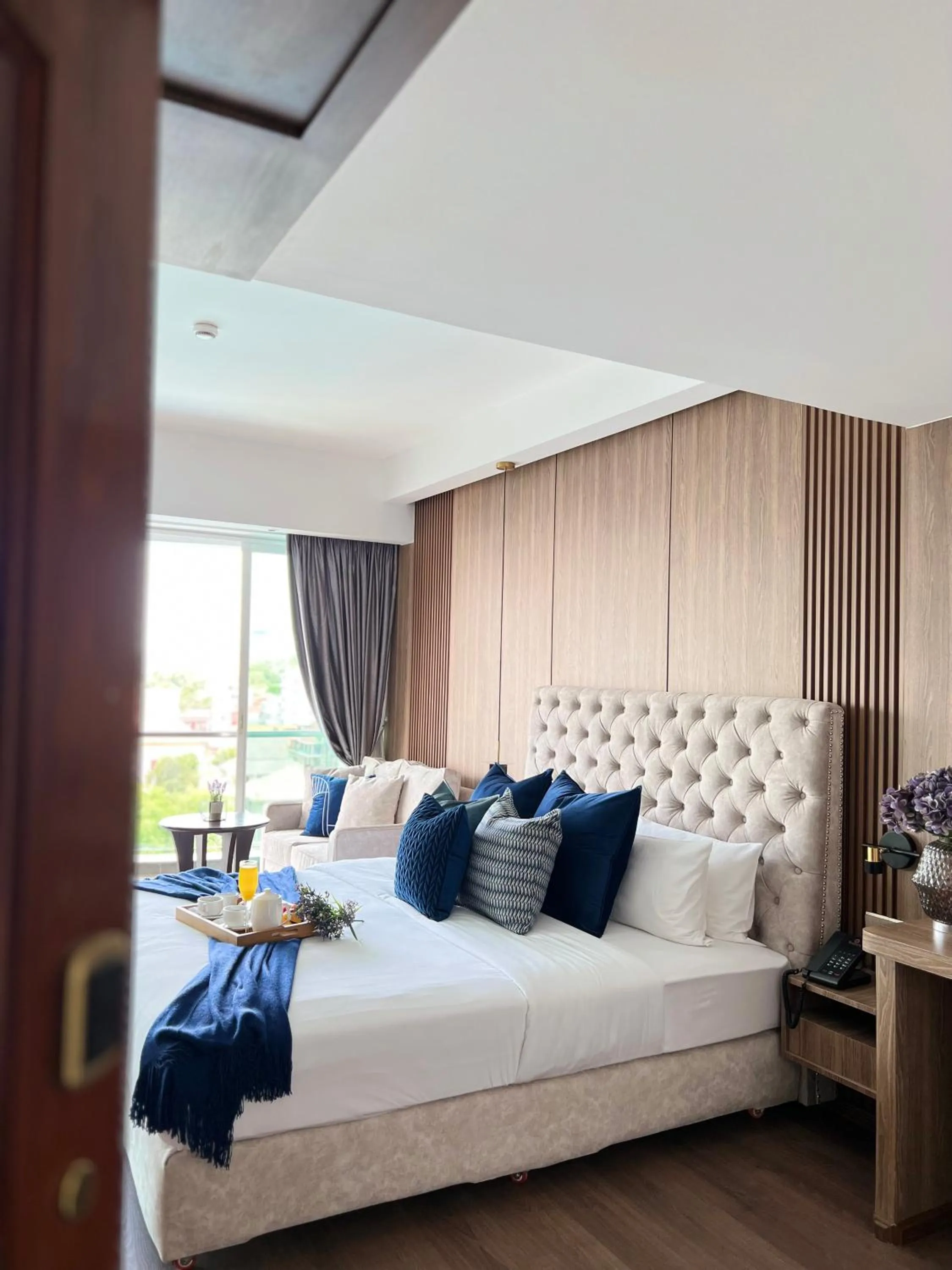 View (from property/room), Bed in Harmony Phnom Penh Hotel