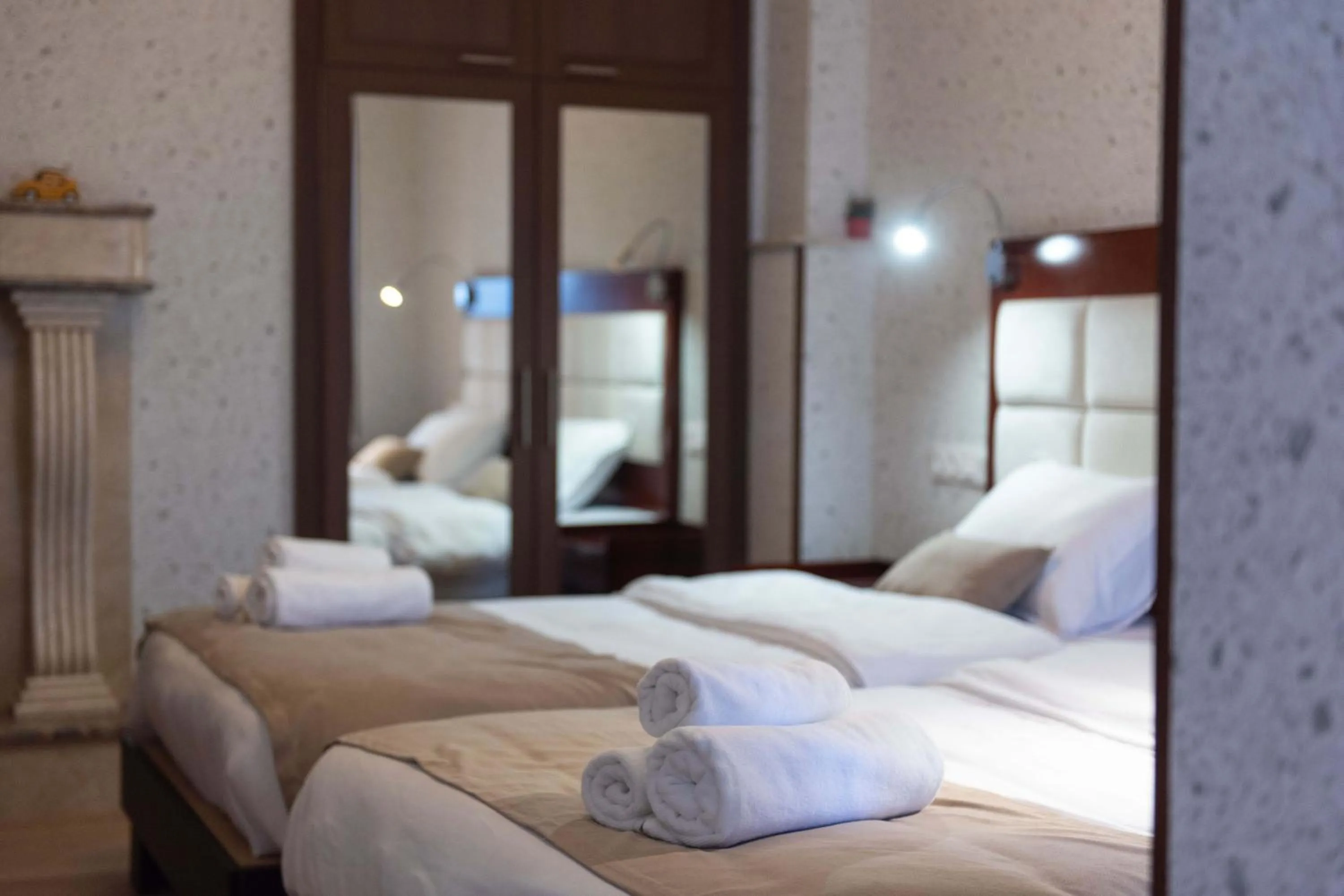 Bed in Kraveli Hotel