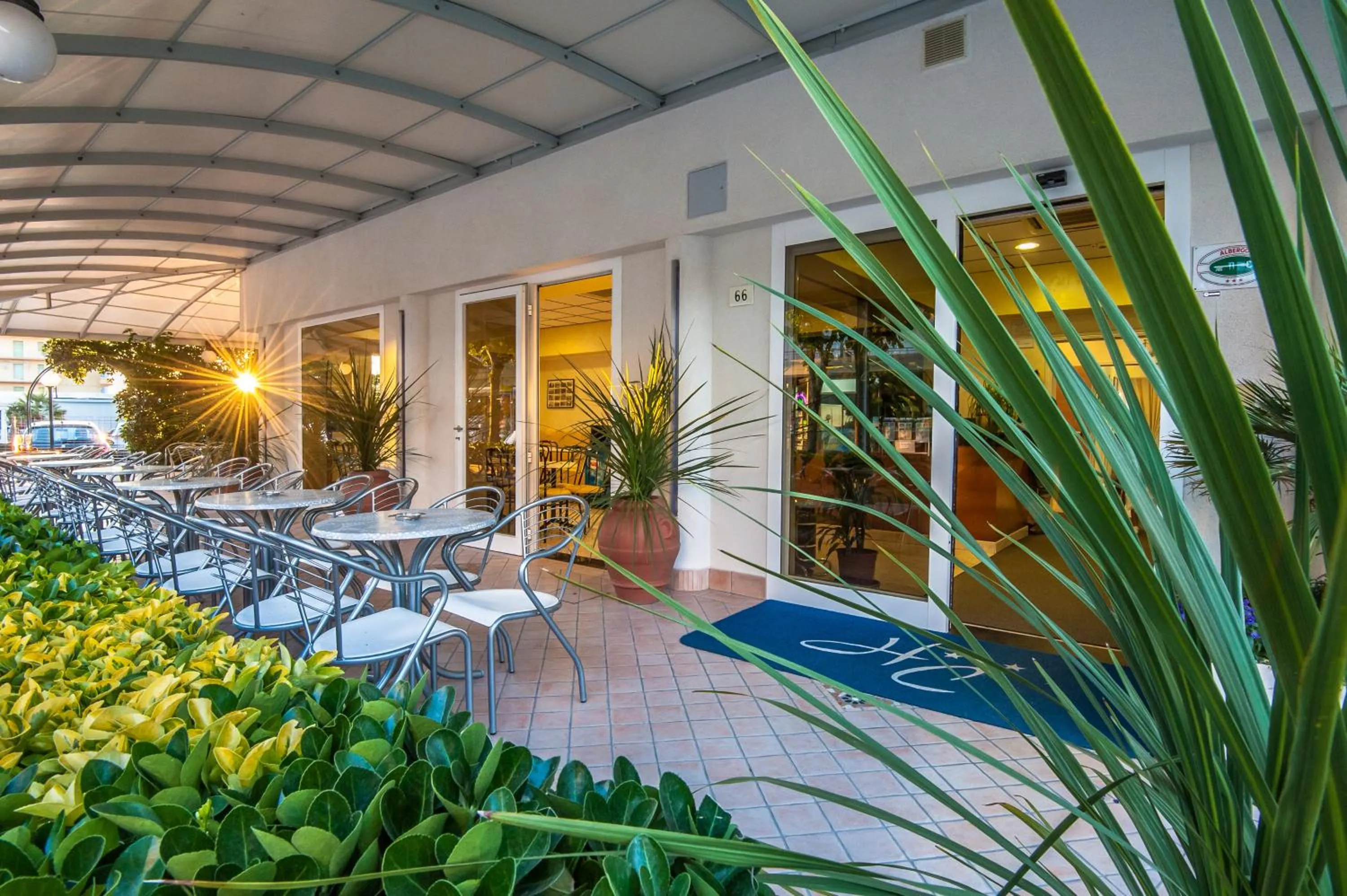 Patio in Hotel Corinna