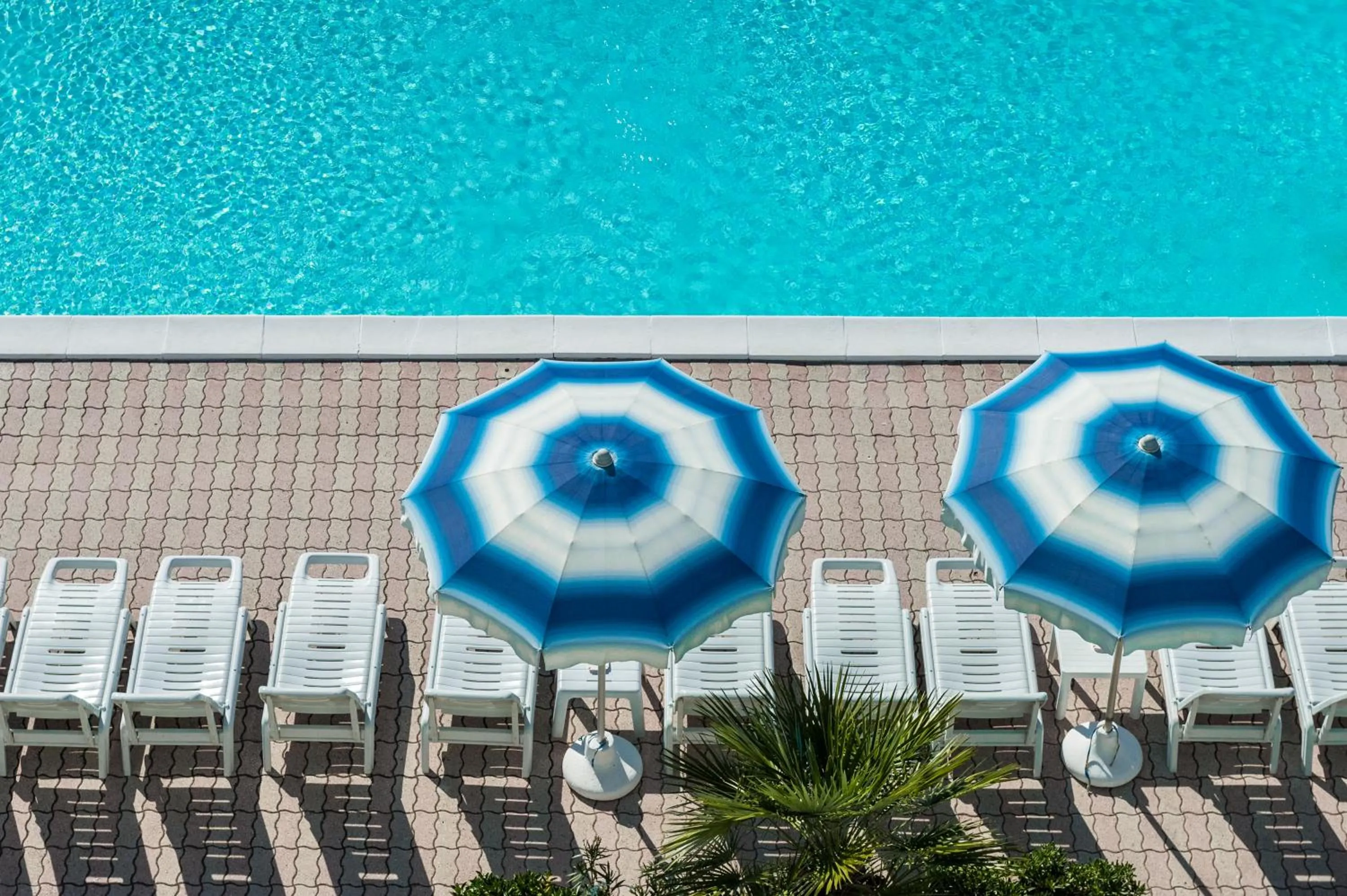 Pool view in Hotel Corinna