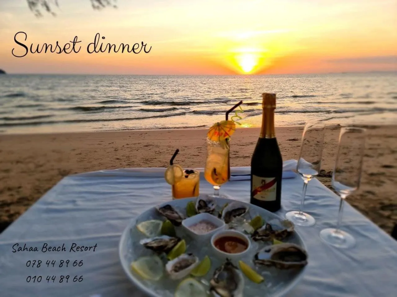 Food and drinks in Sahaa Beach Resort