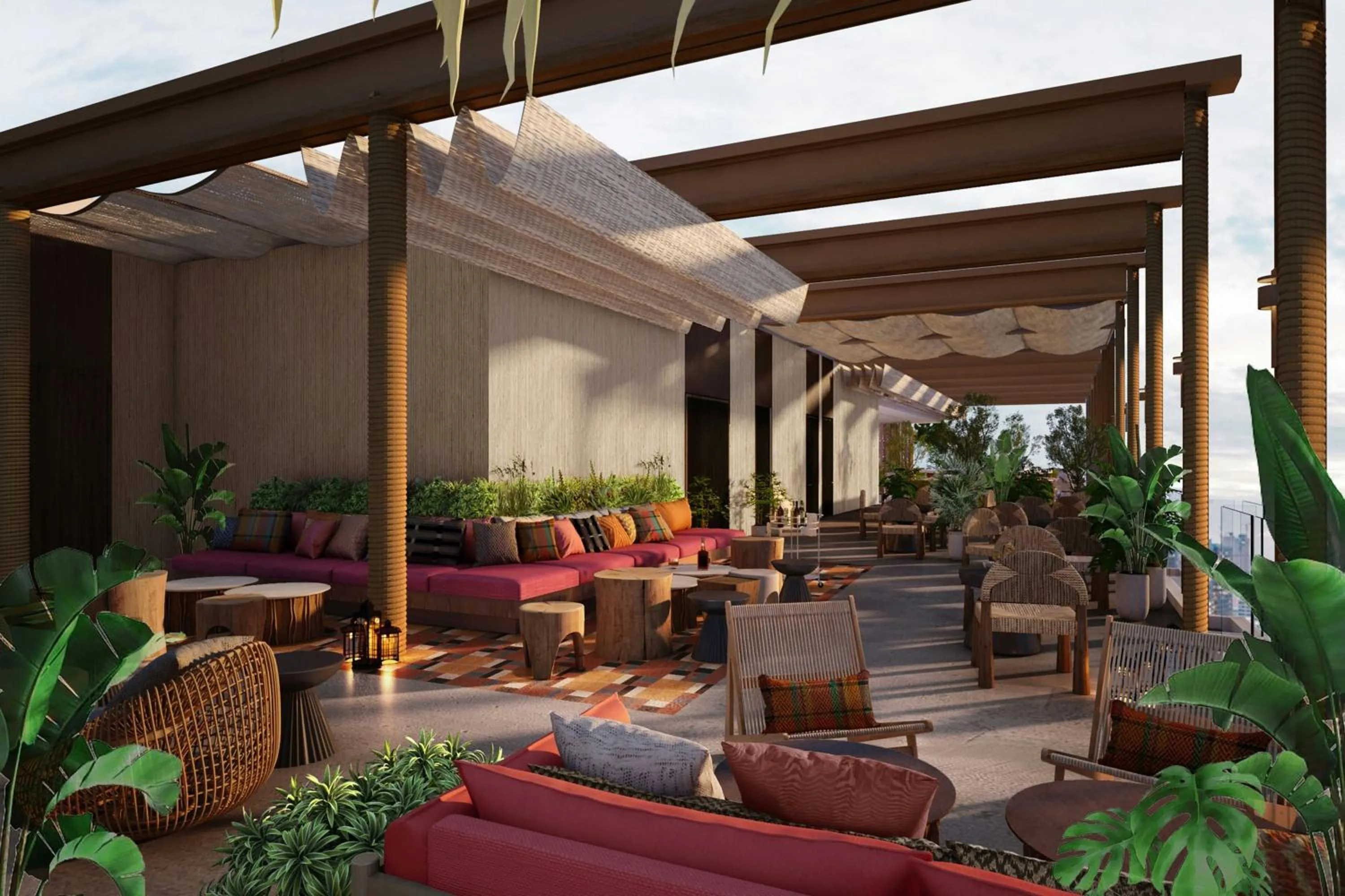 Lounge or bar in Moxy Bangkok Ratchaprasong