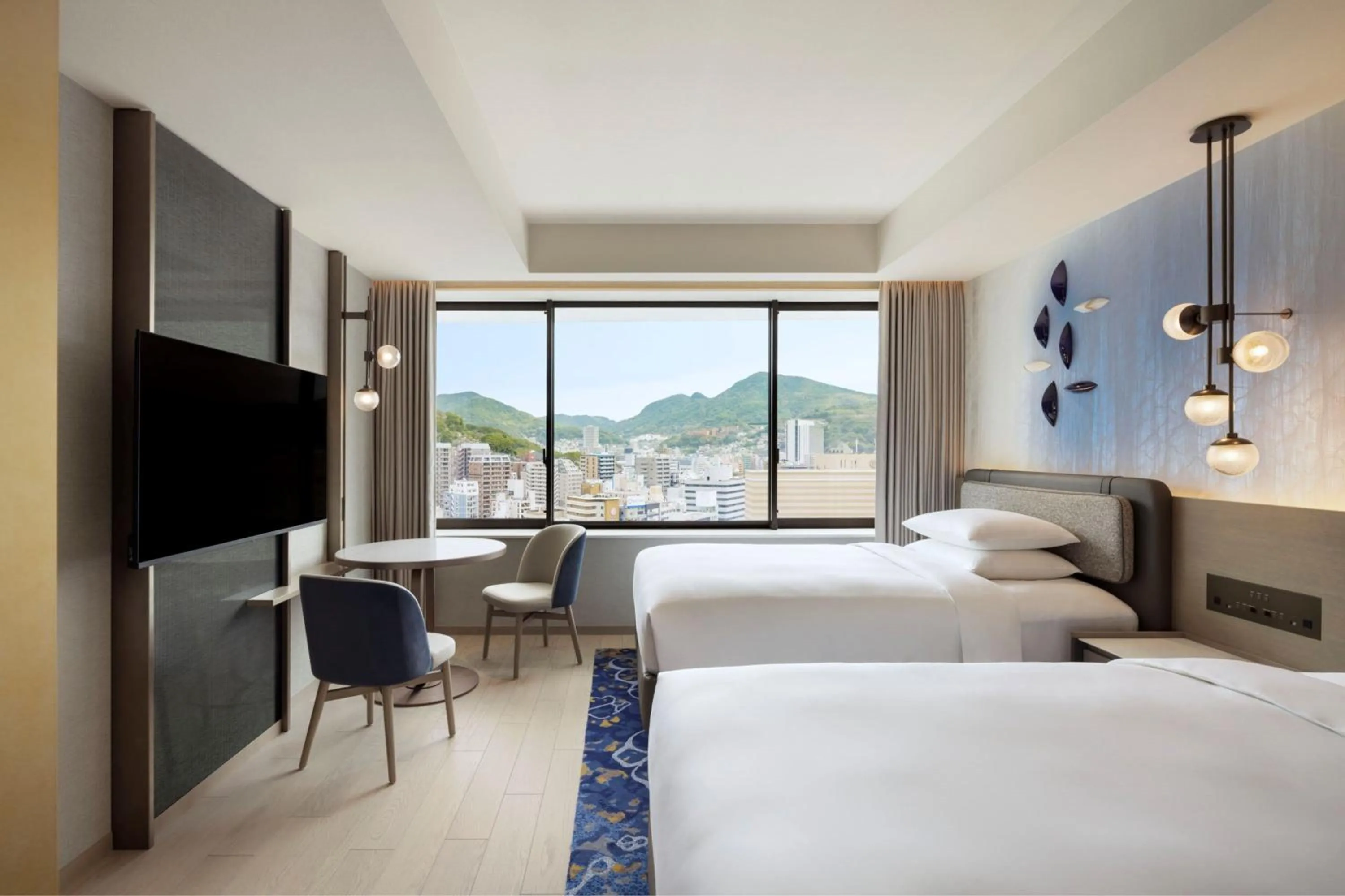 Photo of the whole room, Bed in Nagasaki Marriott Hotel