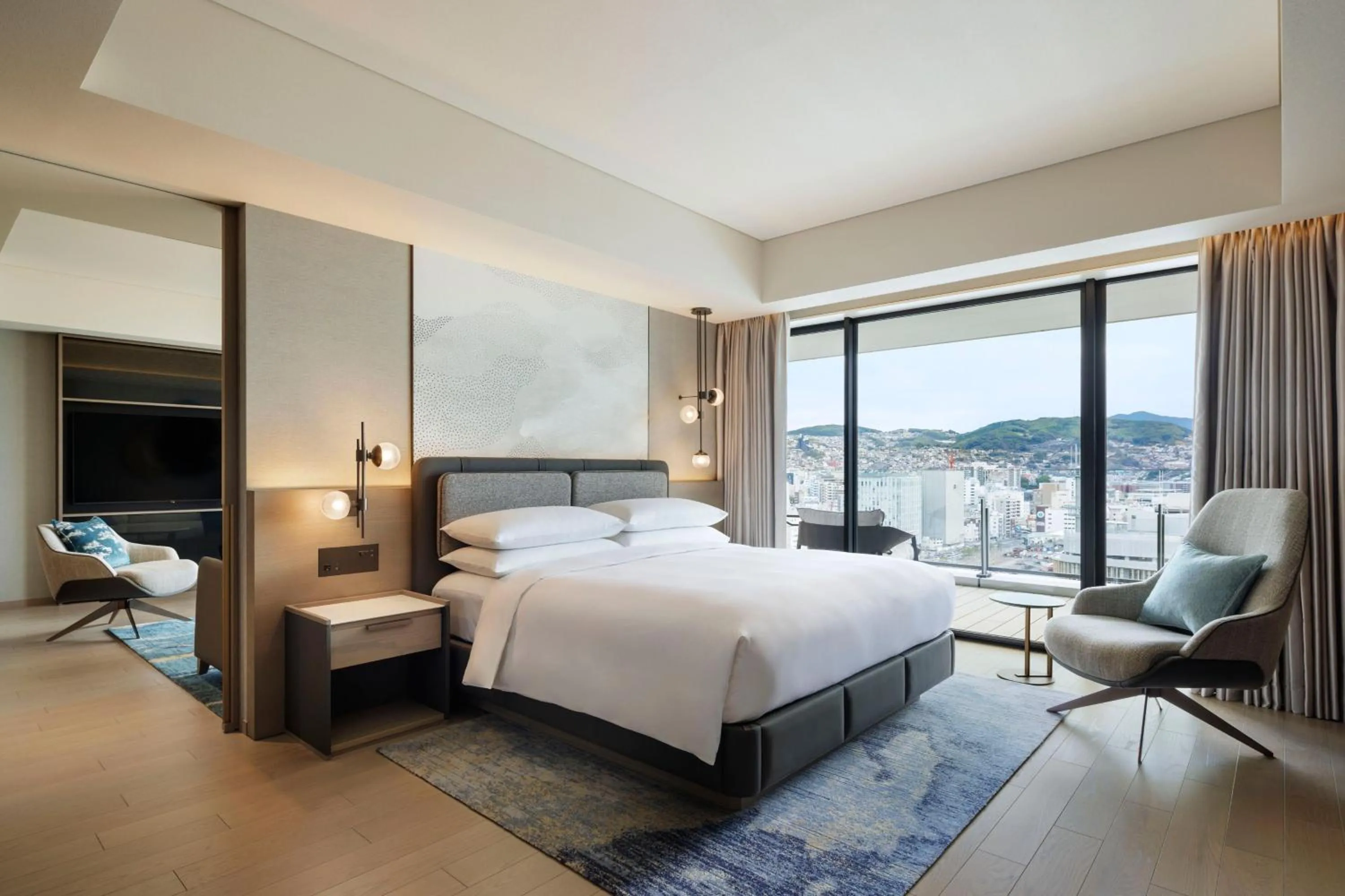 Photo of the whole room, Bed in Nagasaki Marriott Hotel