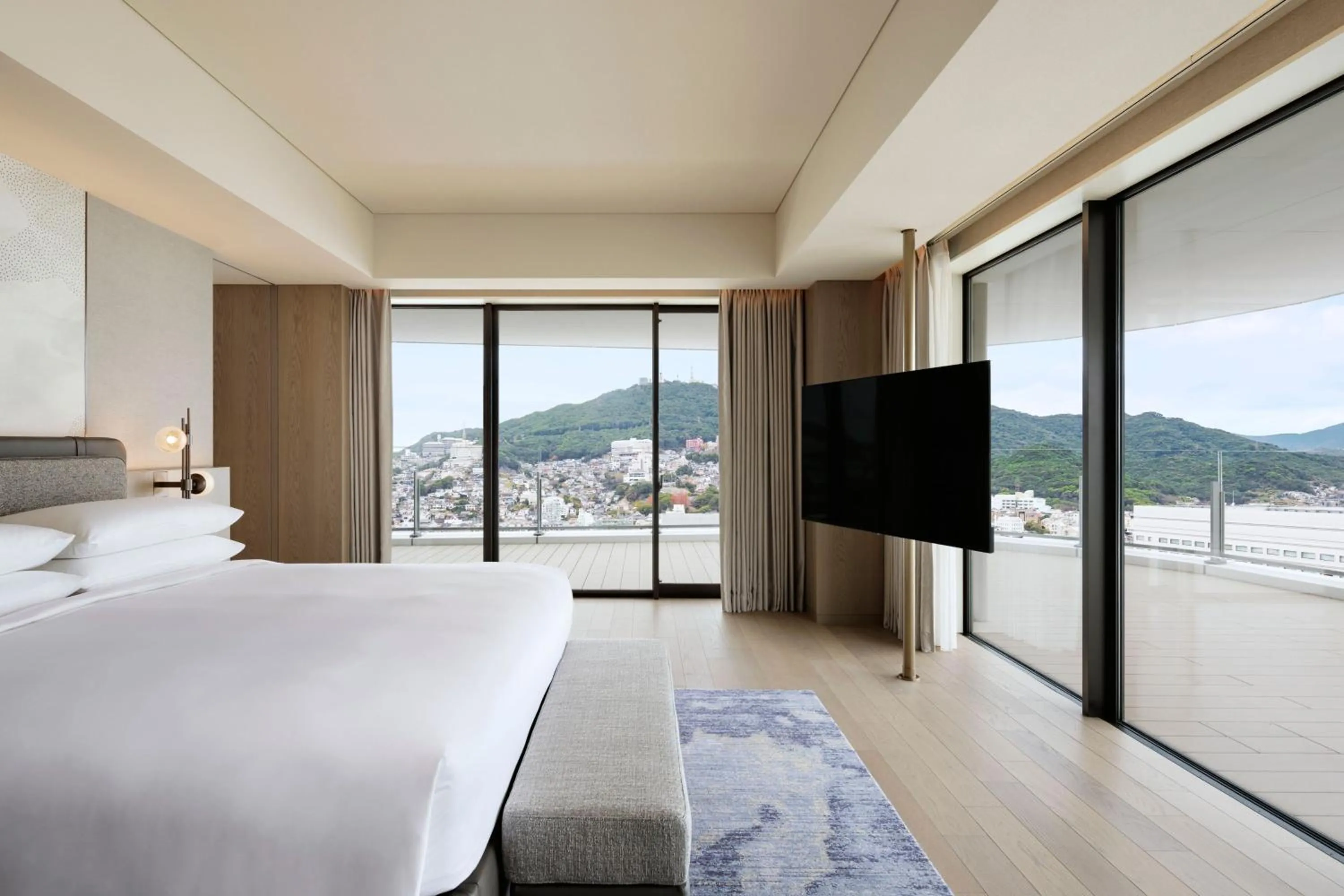 Photo of the whole room, Bed in Nagasaki Marriott Hotel